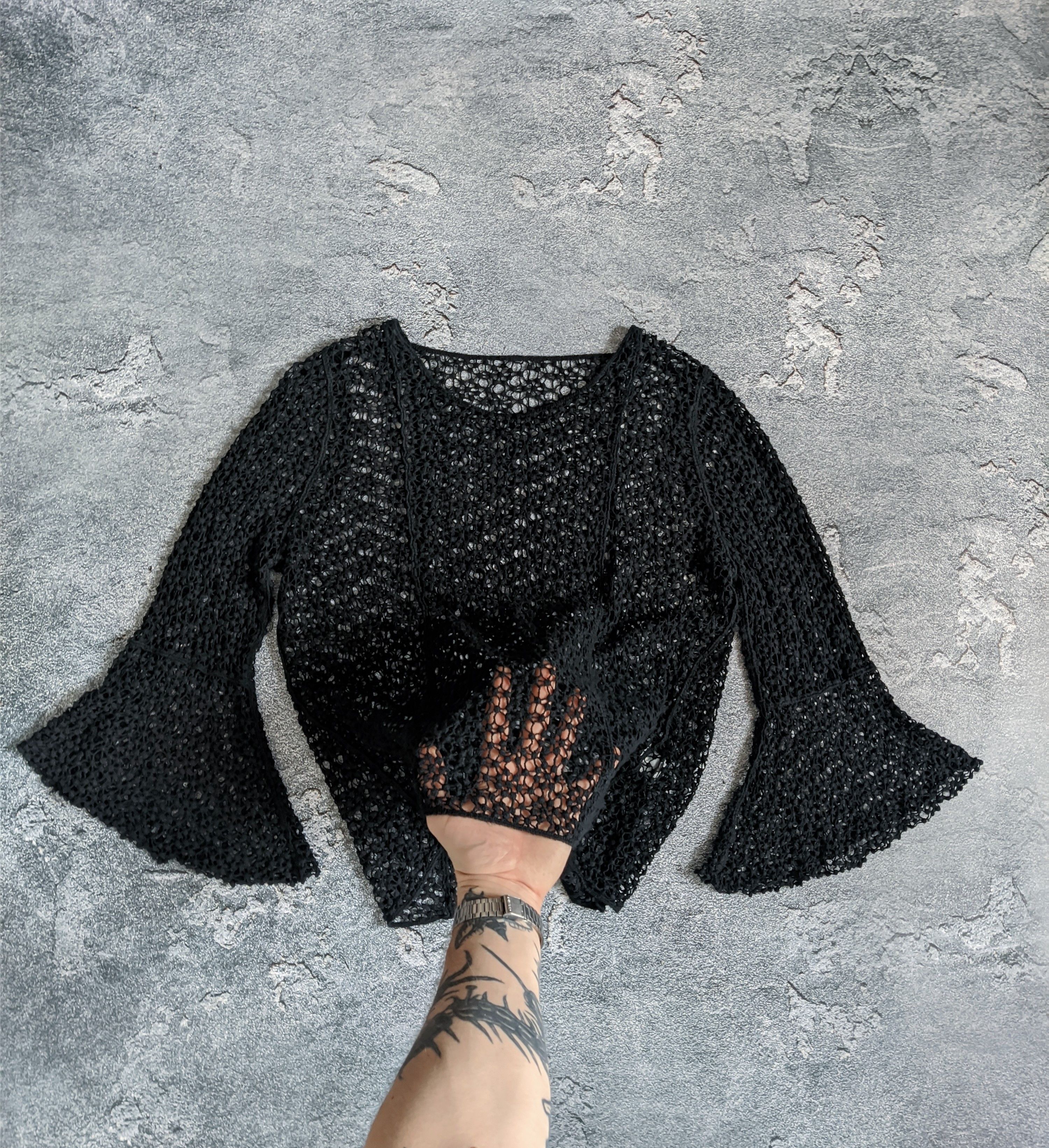 Vintage Avant garde mesh long sleeve gothic y2k Size M / US 6-8 / IT 42-44 - 1 Thumbnail