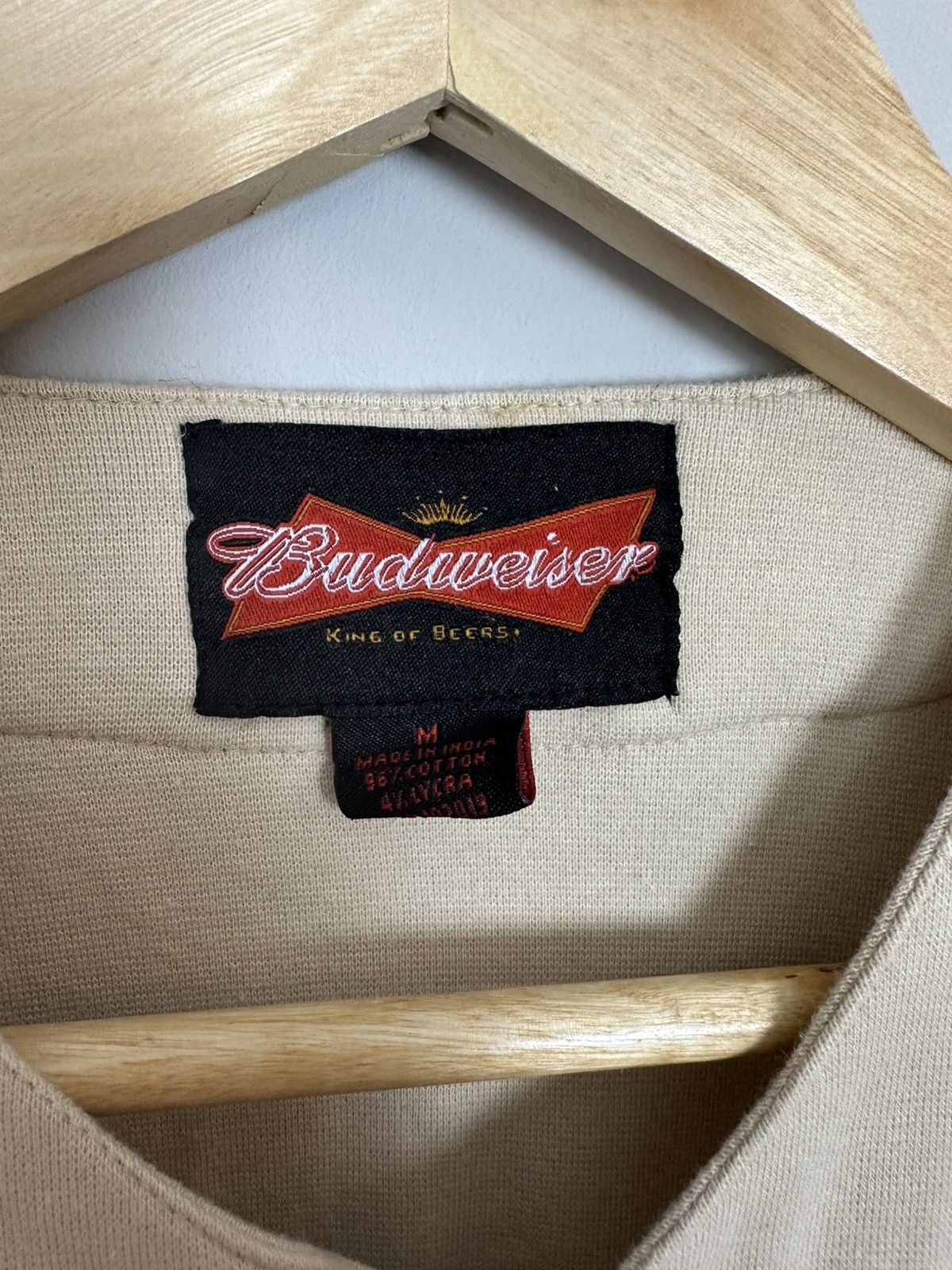 Budweiser Budweiser 90s Baseball Jersey 76 Beige Vintage M Size US M / EU 48-50 / 2 - 4 Thumbnail