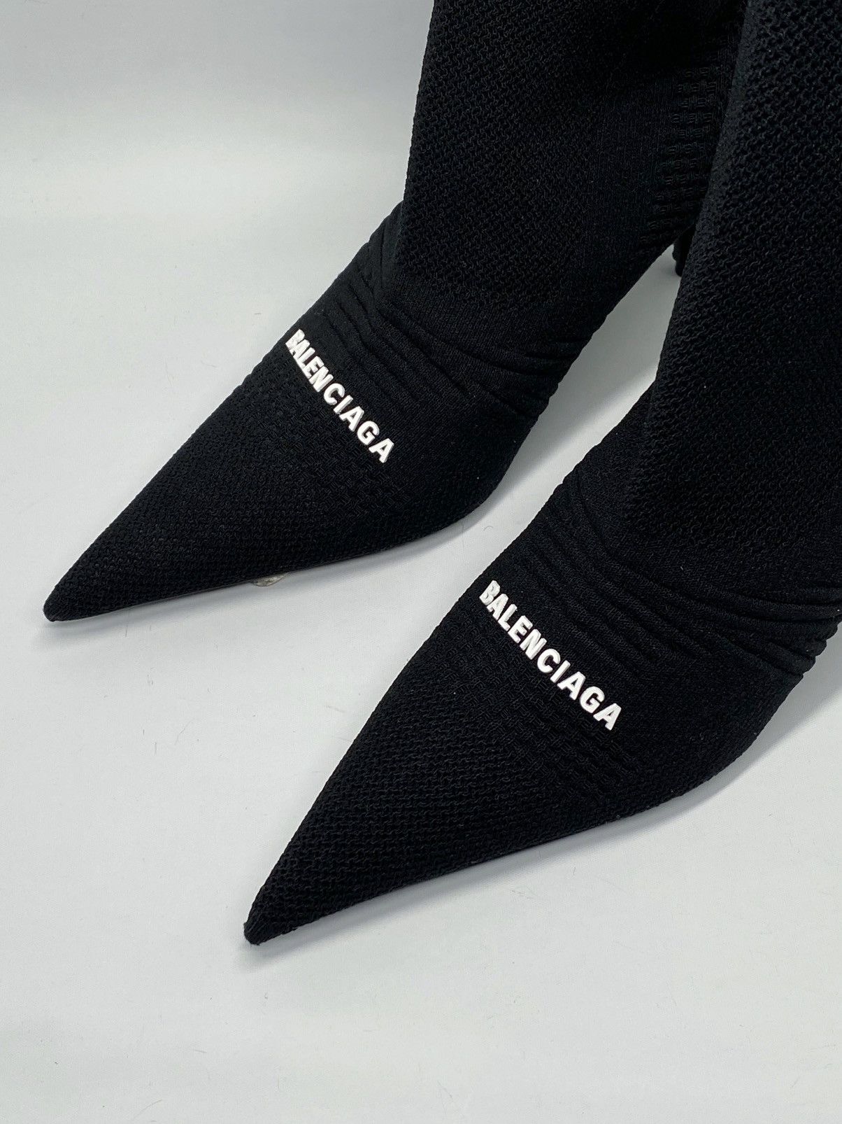 Balenciaga Balenciaga Knife 2.0 logo-appliquéd stretch-knit ankle boots Size US 6 / IT 36 - 6 Thumbnail