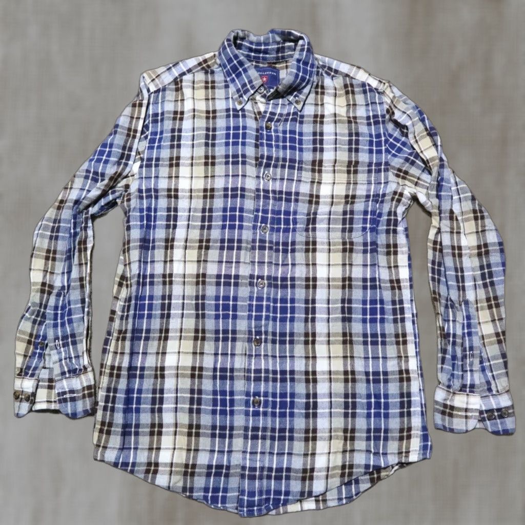 Vintage Saddlebred Shirt Button-Up Mens Small Blue Plaid Long Sleeve Cotton Blend Modern Classic Size US S / EU 44-46 / 1 - 1 Thumbnail