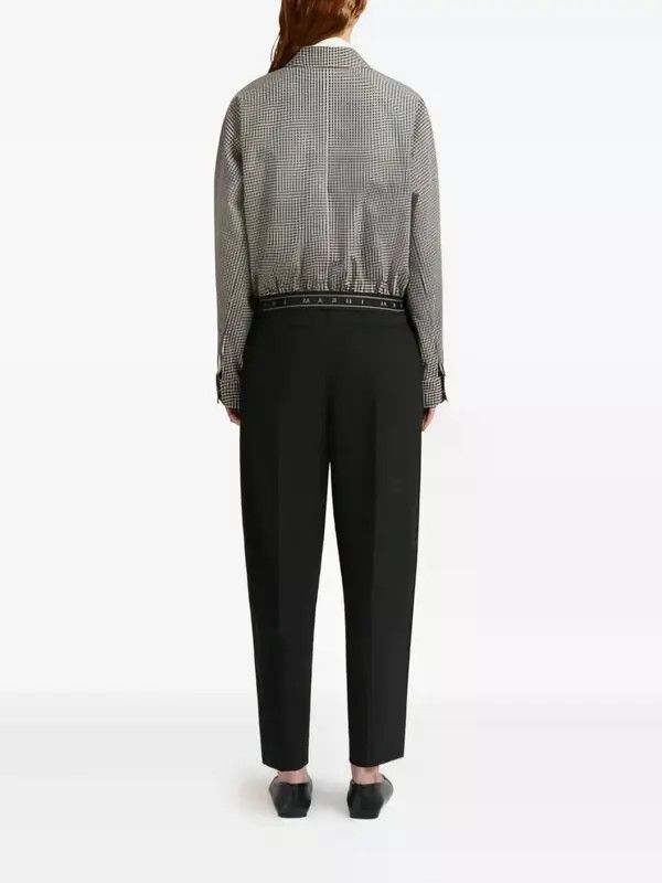 Marni o1w1db10326 Checked Zip-Up Jacket in Black Size L / US 10 / IT 46 - 4 Thumbnail