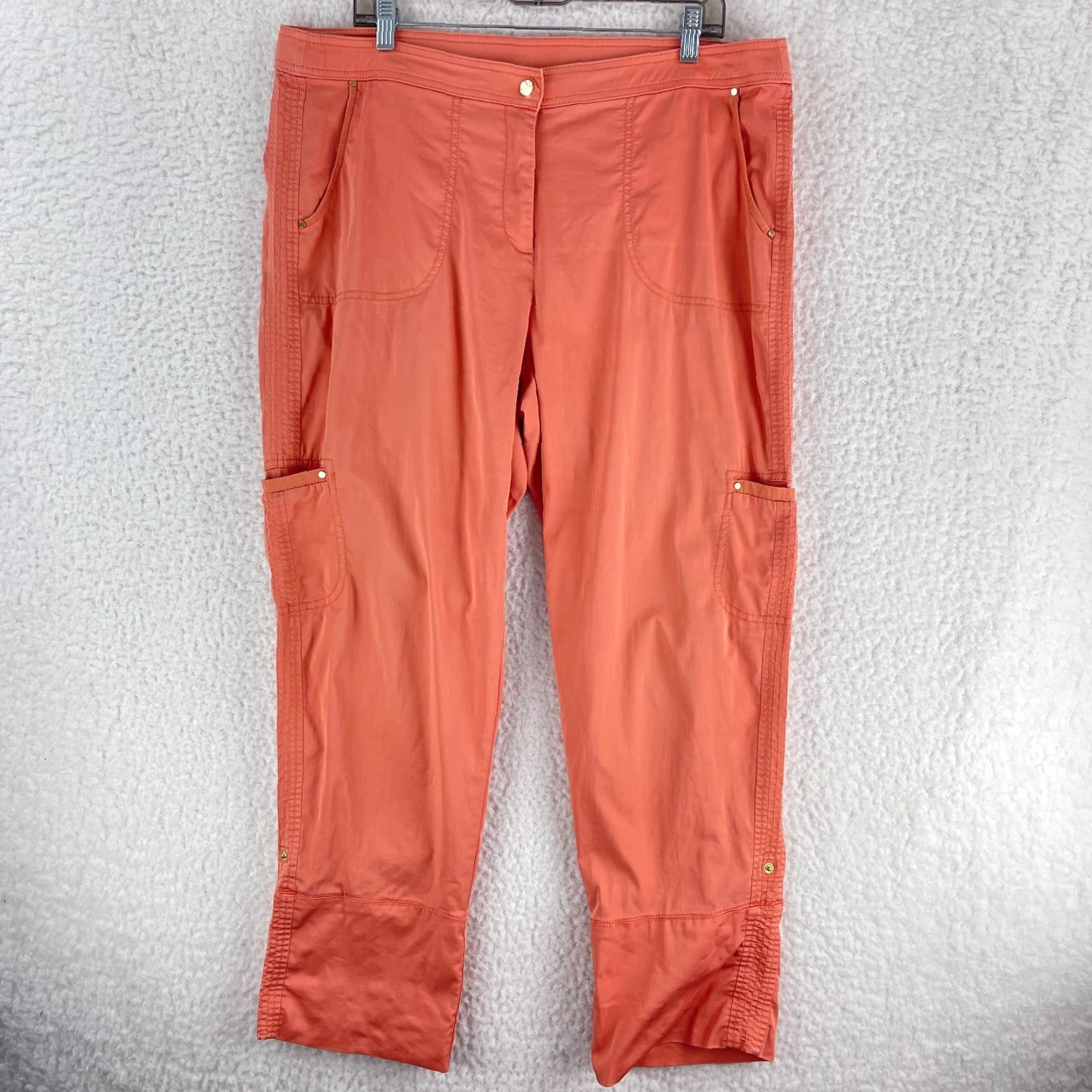 Vintage Zenergy by Chico's Pants Womens Large Coral Straight Leg High Rise Casual Size 36" / US 14 / IT 50 - 2 Thumbnail