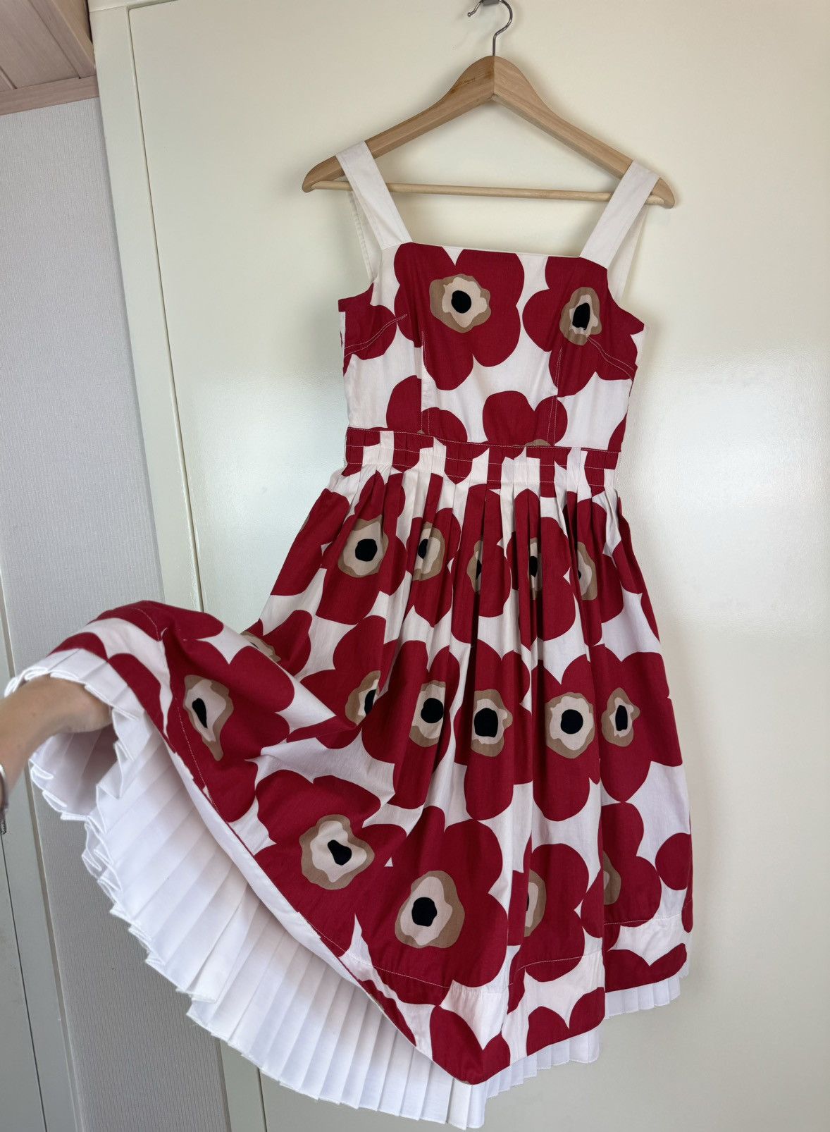 Dolce Gabbana Marimekko Poppy Daisy floral dress pin-up xs