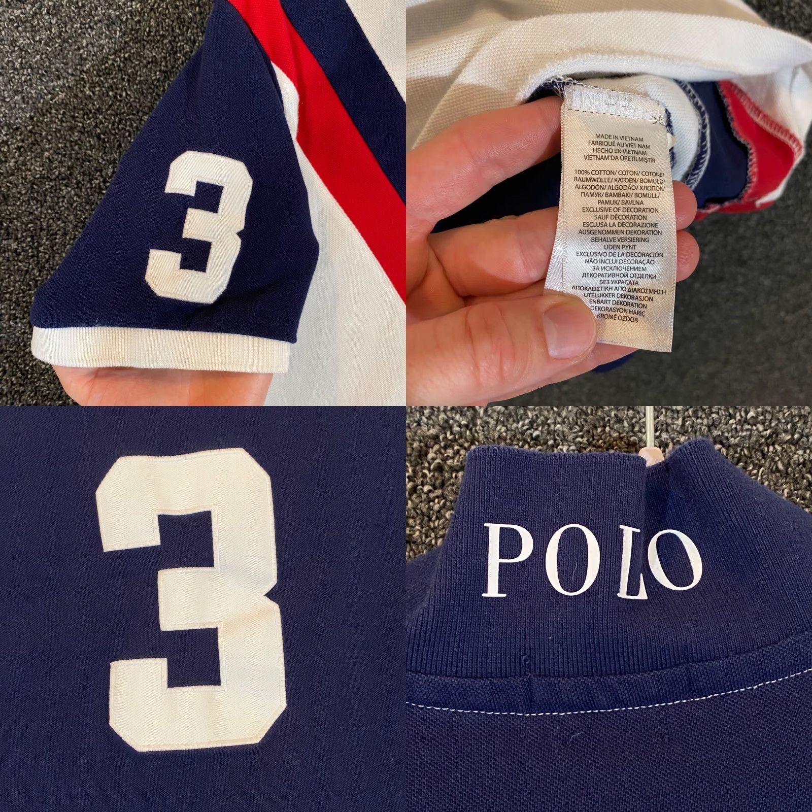 Polo Ralph Lauren Polo Ralph Lauren Shirt Mens Large Slim Fit Red White Blue #3 Embroidered S/S Size US L / EU 52-54 / 3 - 8 Thumbnail