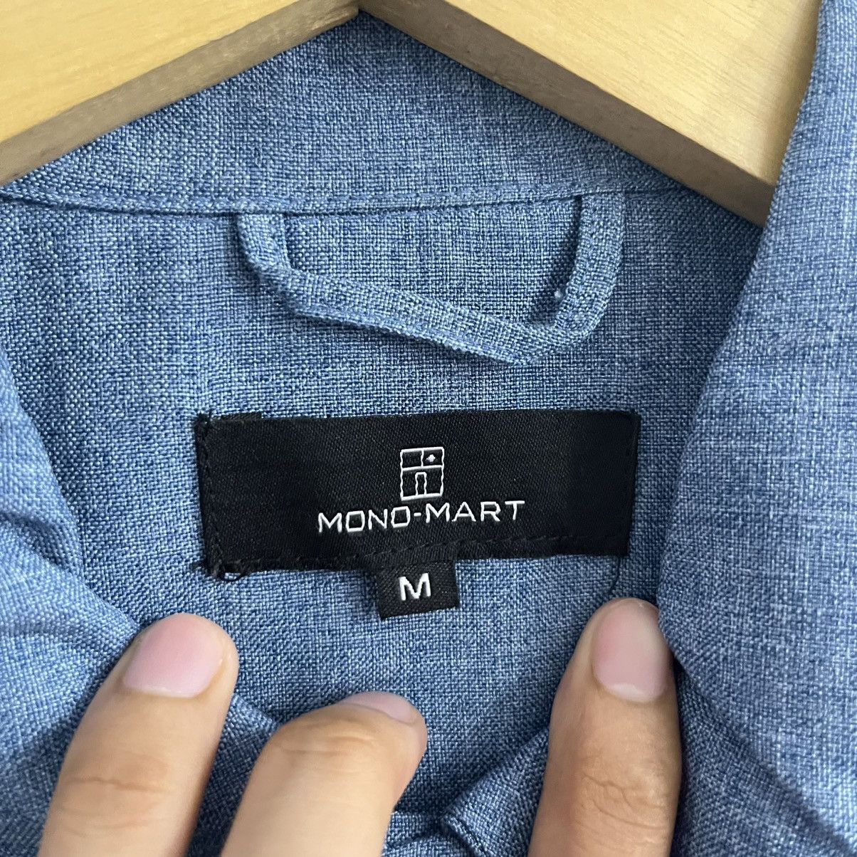 Issey Miyake Mono Mart - Basic Blue Button Up Shirt Size US M / EU 48-50 / 2 - 4 Thumbnail
