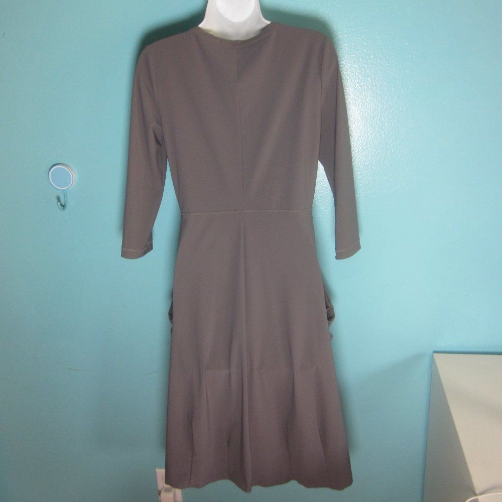 Ports 1961 Porto 0 (US Size S 2 / 4) Gray Stretch 3/4 Sleeve Knee Lengt Size S / US 4 / IT 40 - 11 Thumbnail