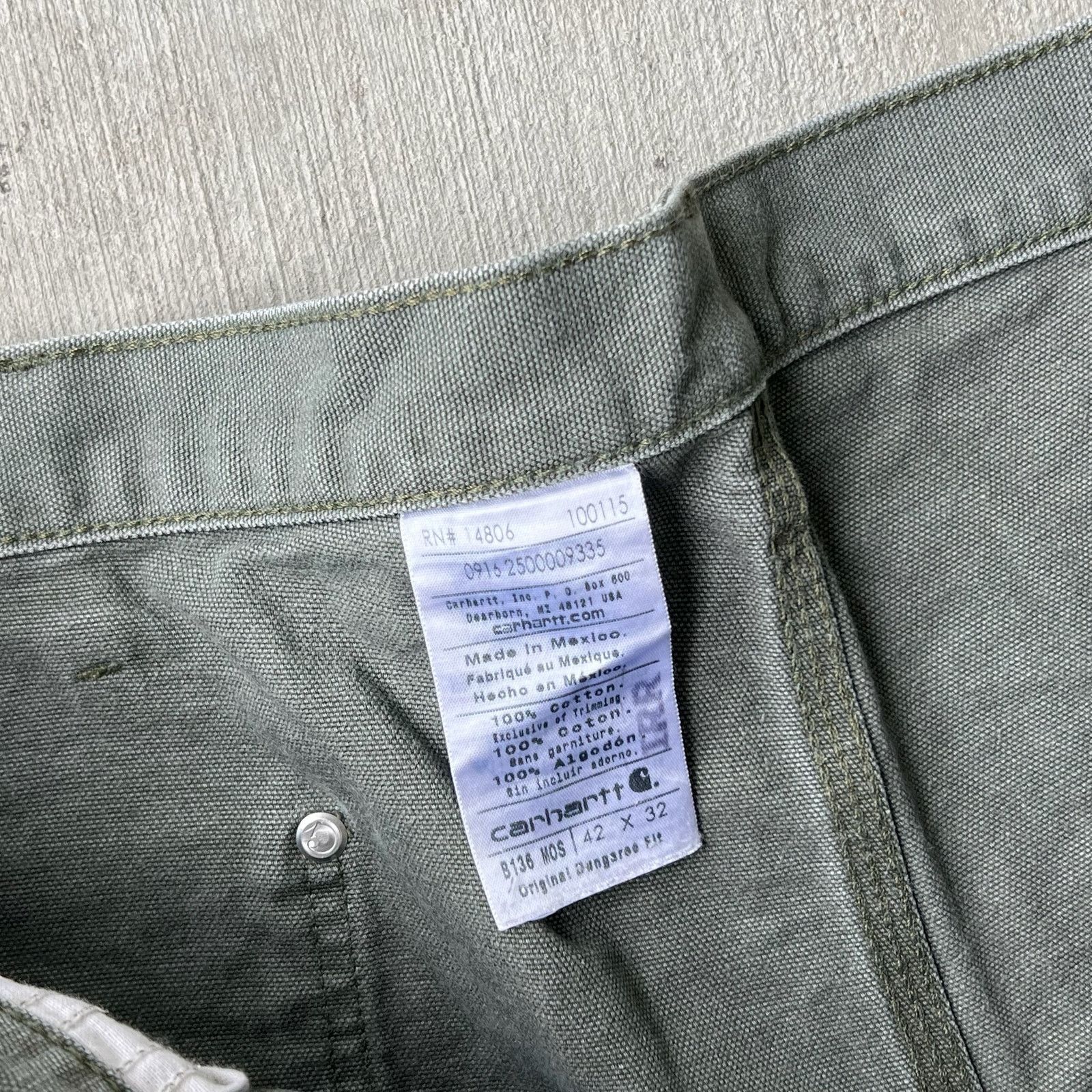 Carhartt × Vintage Carhartt MOS green double knee work wear carpenter pants Size US 41 - 6 Thumbnail