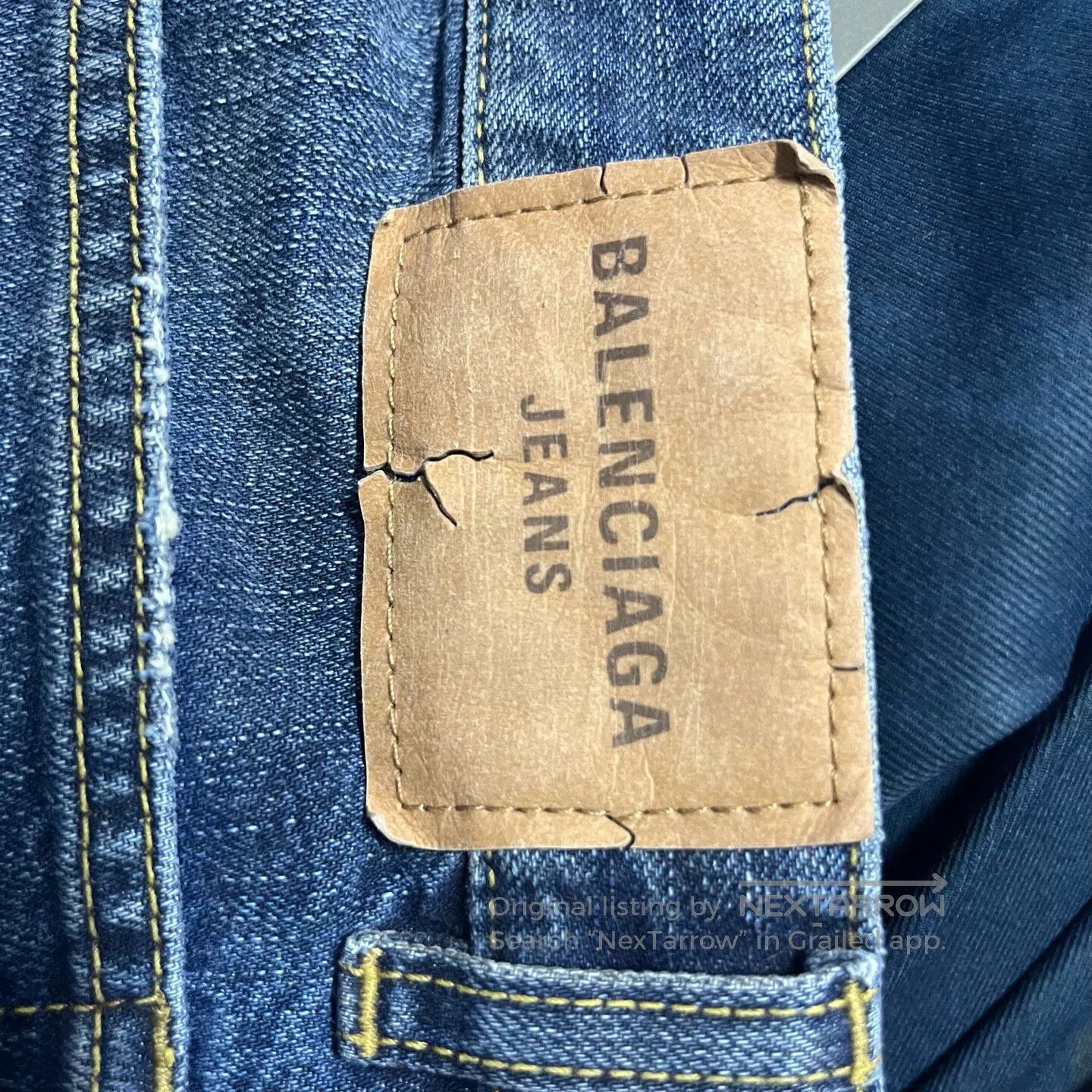 Balenciaga Balenciaga size m Blue, low-waisted, pocketless long denim Size US 30 / EU 46 - 6 Thumbnail