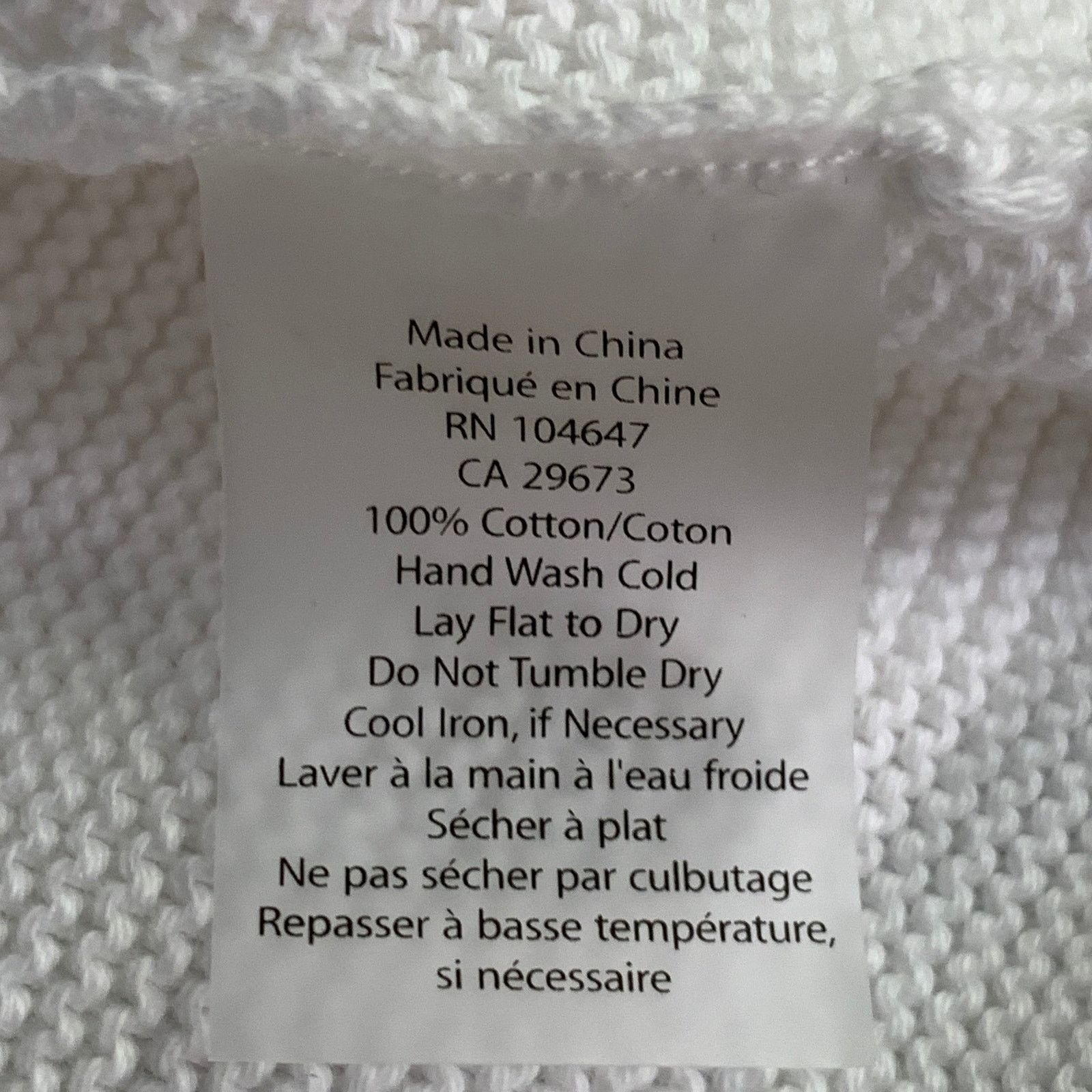 KINROSS L Loden White Cotton Garter Stitch Knit Mock Neck Sweater Size L / US 10 / IT 46 - 5 Thumbnail