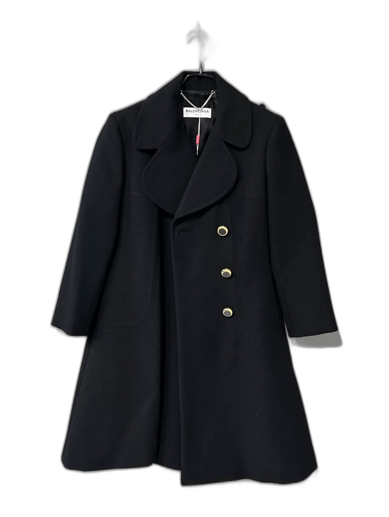 Balenciaga Balenciaga Wool Petal Collar Coat Size S / US 4 / IT 40 - 1 Thumbnail