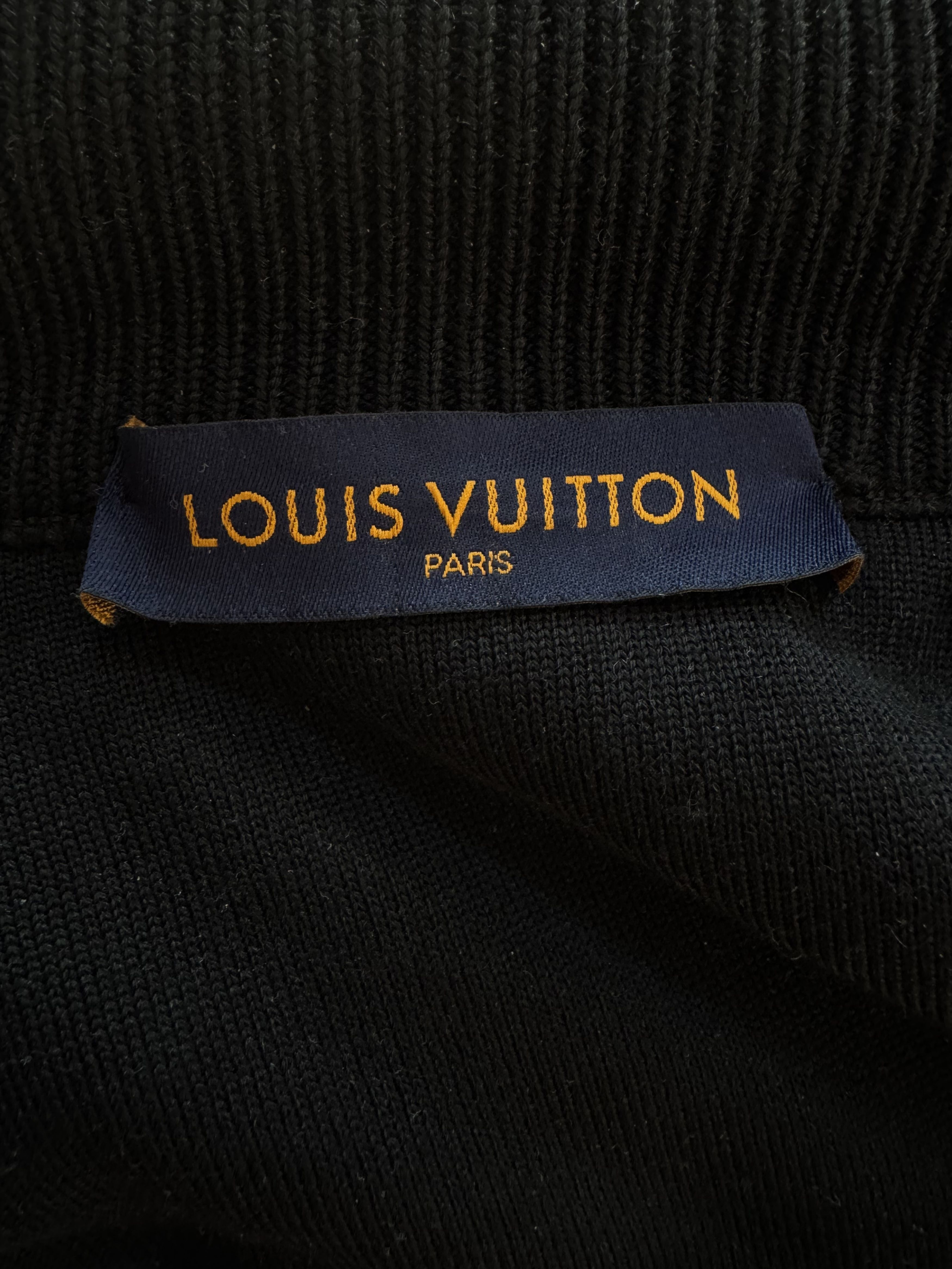 Louis Vuitton Louis Vuitton Black Wool & Silk Knit Zip-up Jacket Size US M / EU 48-50 / 2 - 5 Thumbnail
