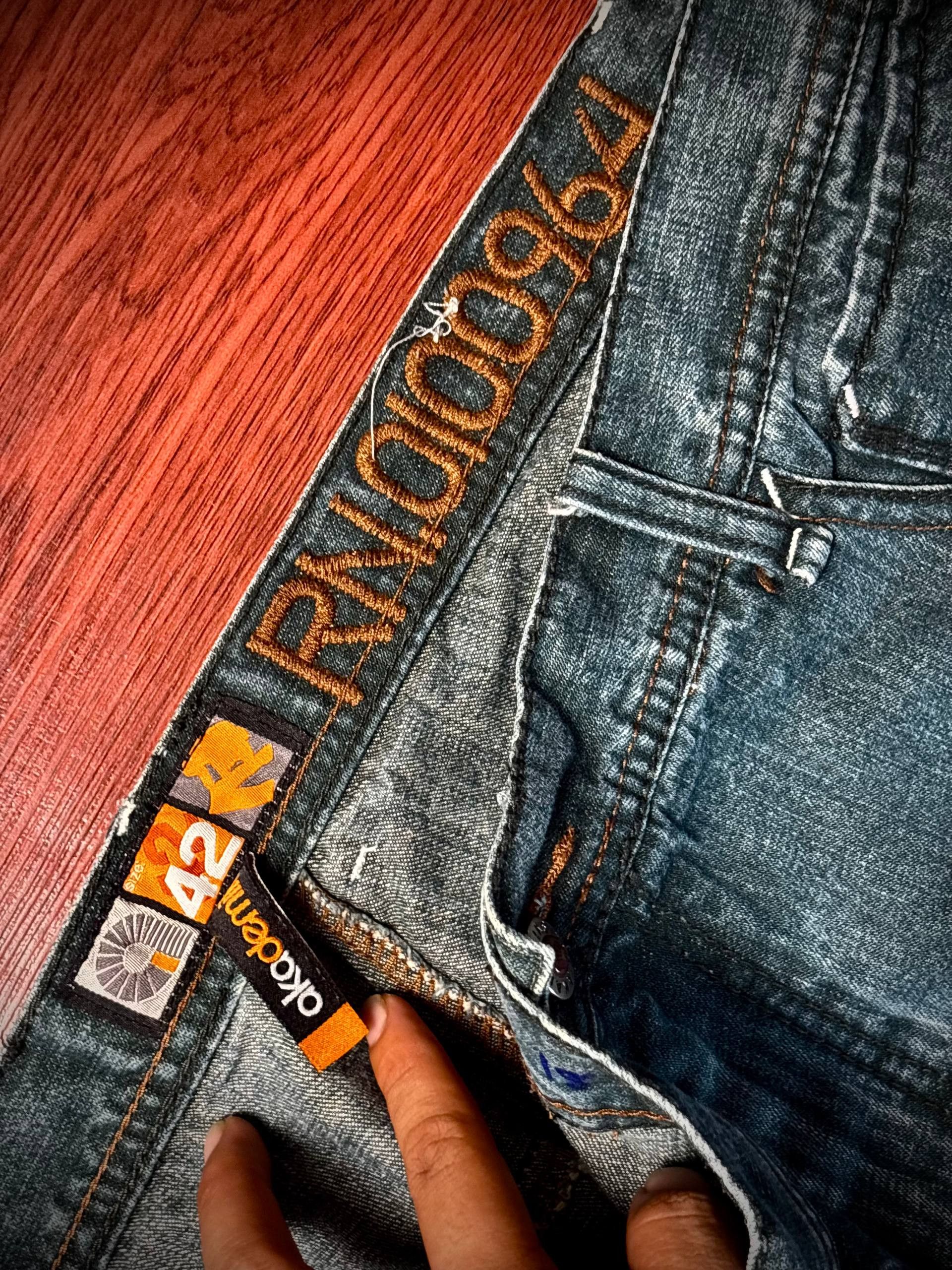 Akademiks Vintage Y2K Akademiks Jeans Green Faded Rare Wash Denim Pant Size US 42 / EU 58 - 6 Thumbnail