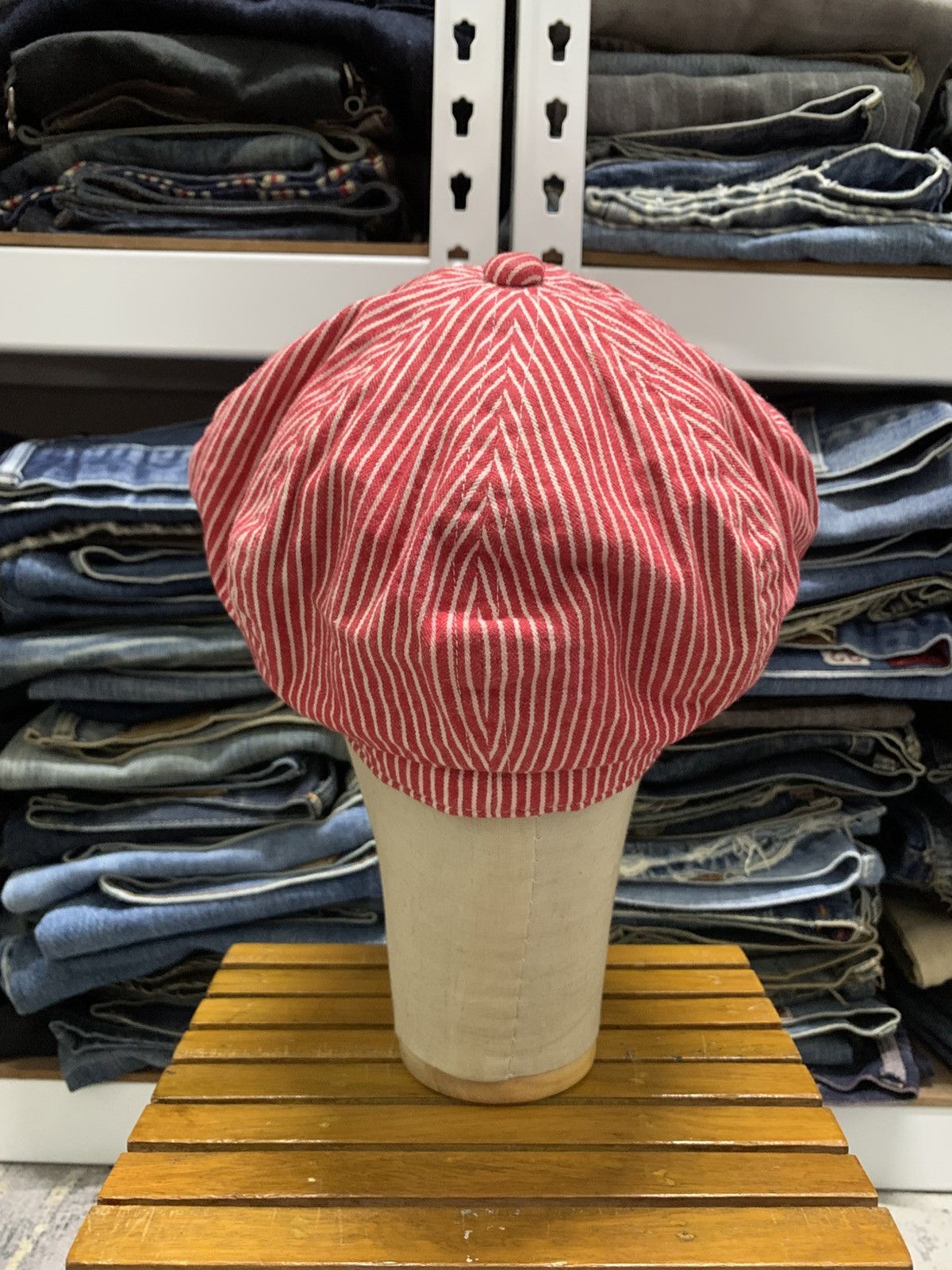If Six Was Nine Japanese Brand Retro Hickory Striped Newboys Hat Size ONE SIZE - 5 Thumbnail