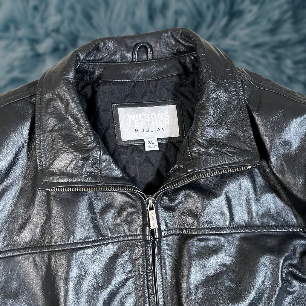 Vintage VINTAGE M Julian Wilsons Leather Jacket Mens XL Black Thinsulate Lined Coat Full Zip Y2K Size US XL / EU 56 / 4 - 1 Thumbnail