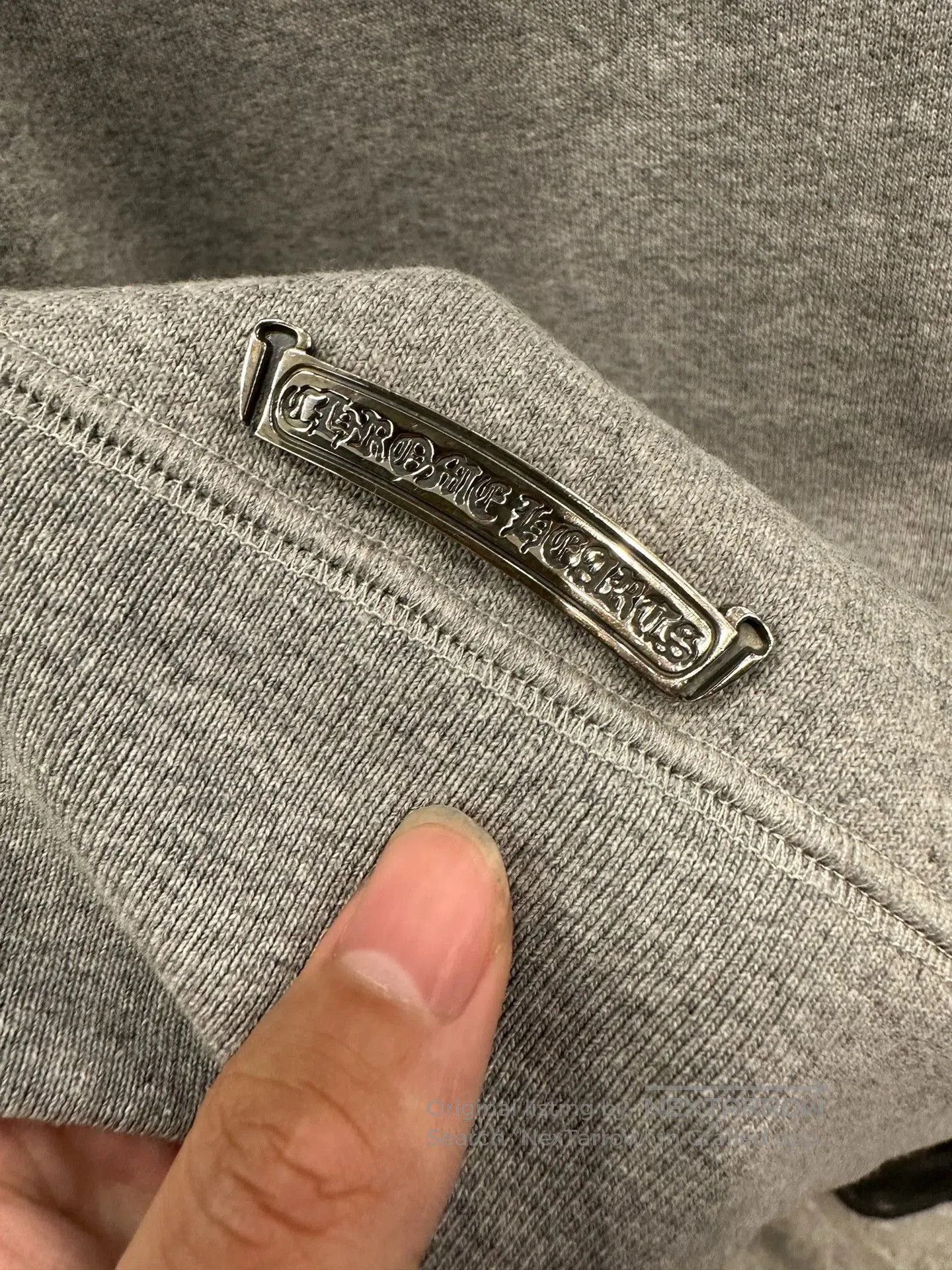Chrome Hearts chrome hearts gray hooded sweatshirt with patch. Size US L / EU 52-54 / 3 - 4 Thumbnail
