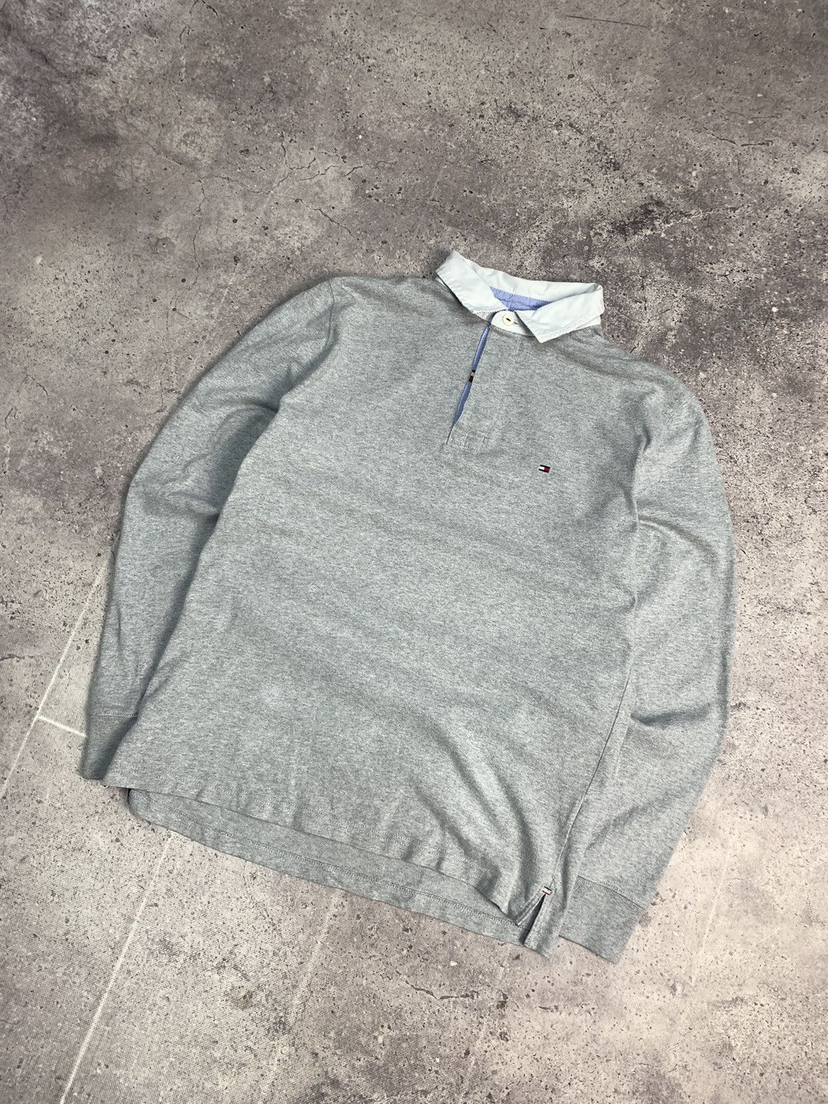 Japanese Brand Vintage Tommy Hilfiger regby long sleeve faded sk8 Y2K Size US L / EU 52-54 / 3 - 4 Thumbnail