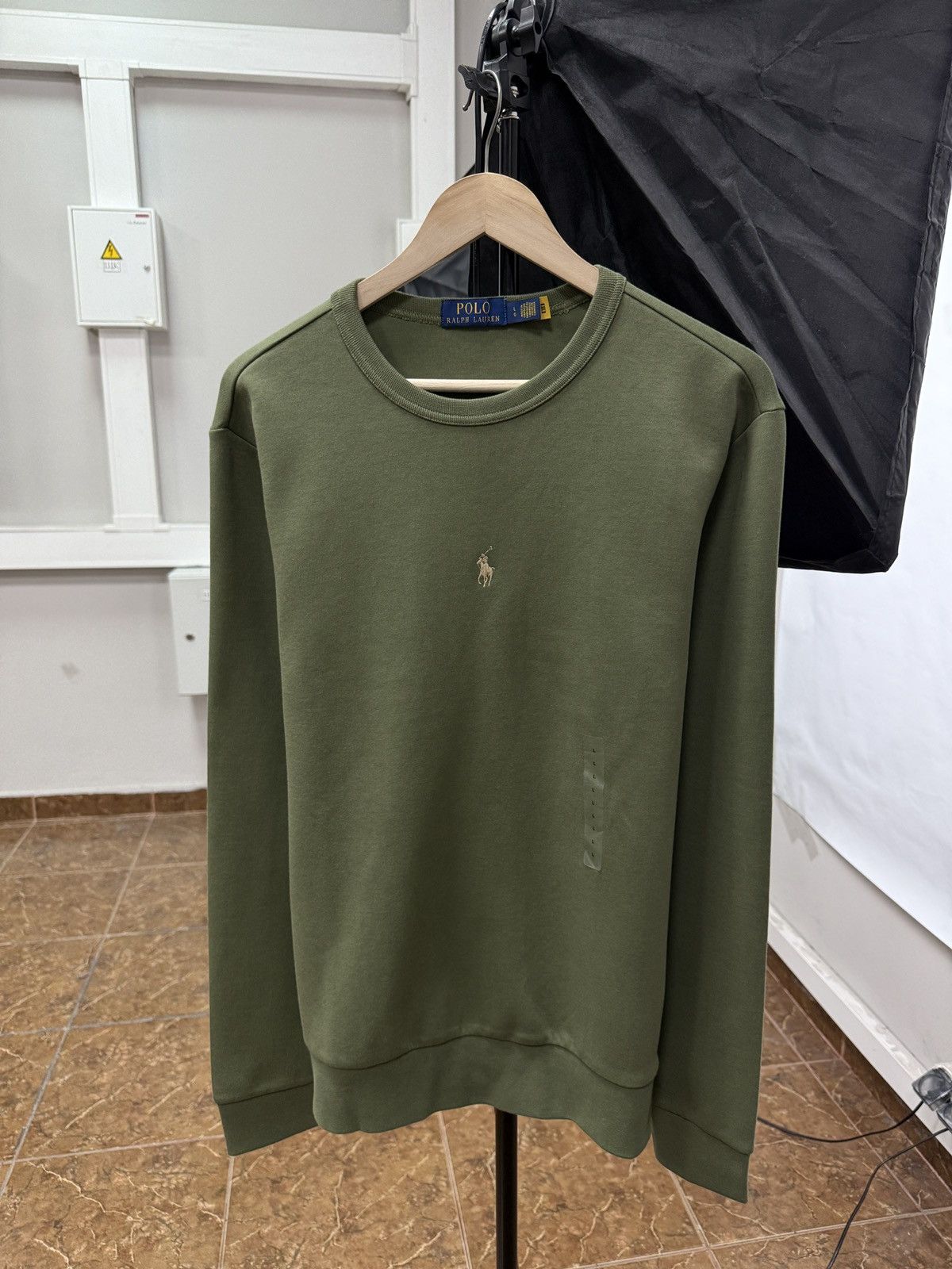 Polo Ralph Lauren 🇺🇸 NEW❗️Polo Ralph Lauren Double Knit Sweatshirt Olive Rare Size US L / EU 52-54 / 3 - 1 Thumbnail