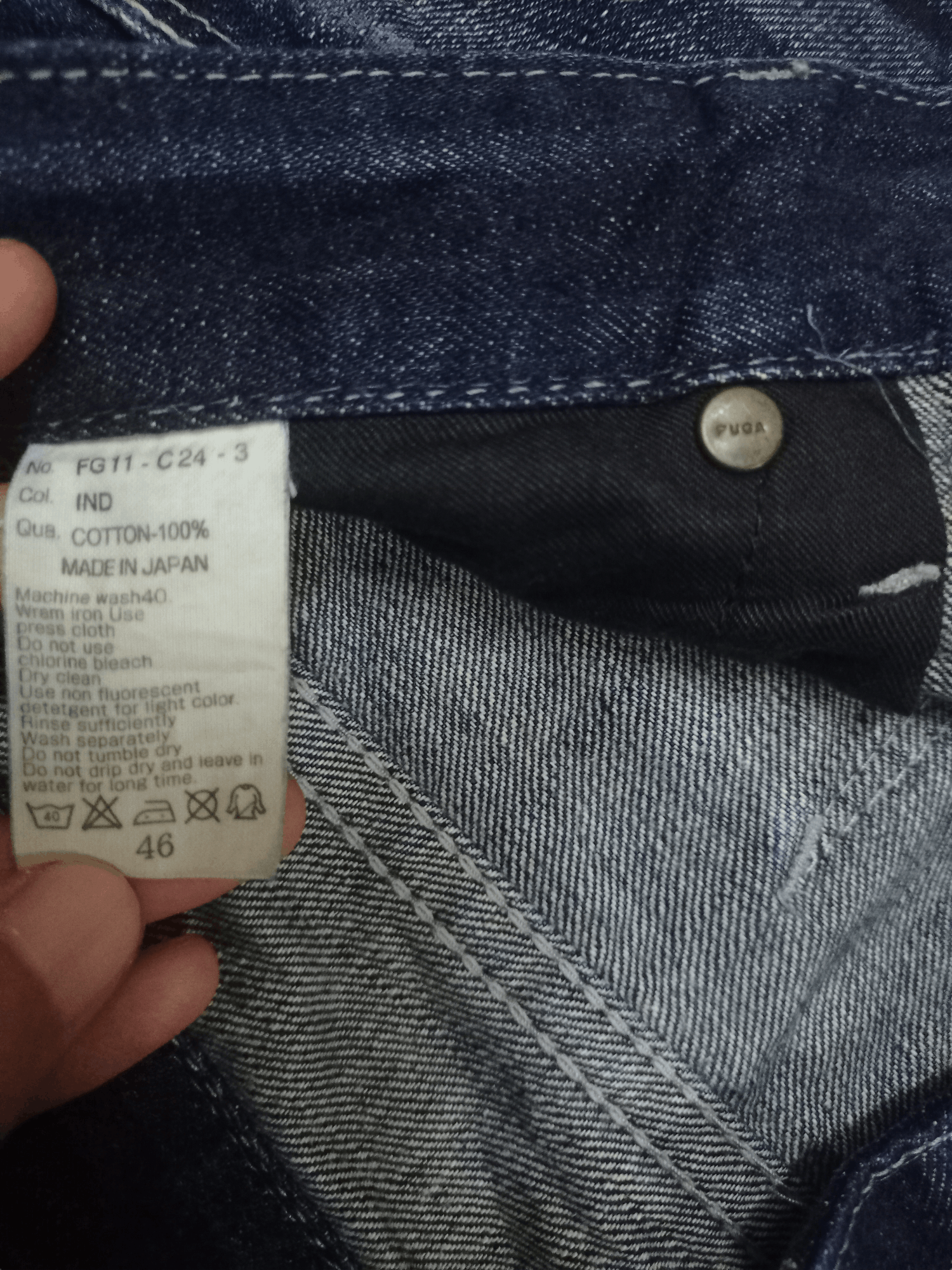 GOSTAR DE FUGA × Japanese Brand Vintage Japanese Gostar De Fuga Indigo Distressed Jeans Size US 33 - 12 Thumbnail
