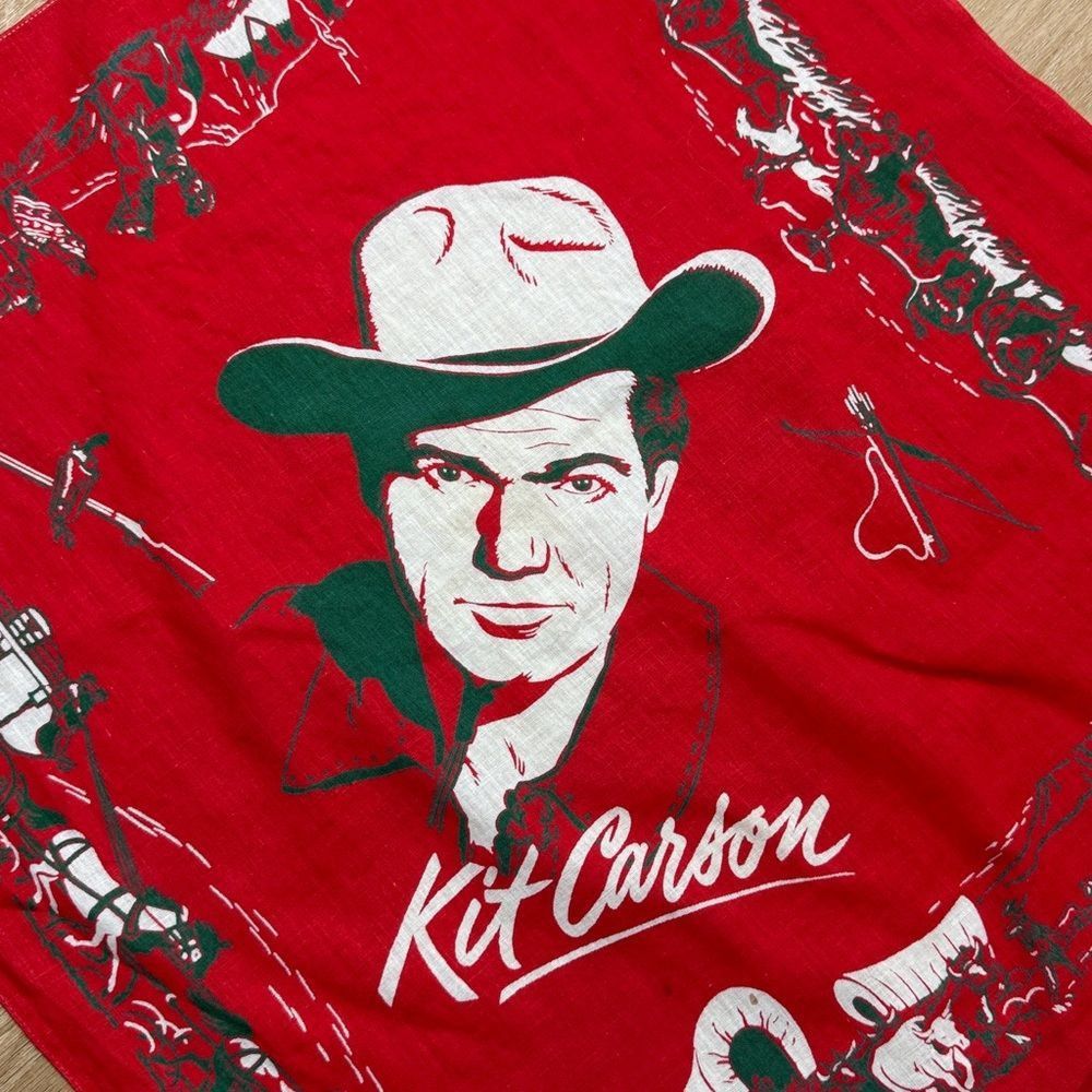 Vintage Vintage 1950s Kit Carson Coca-Cola Bandana, Bill Williams; W Size ONE SIZE - 2 Thumbnail
