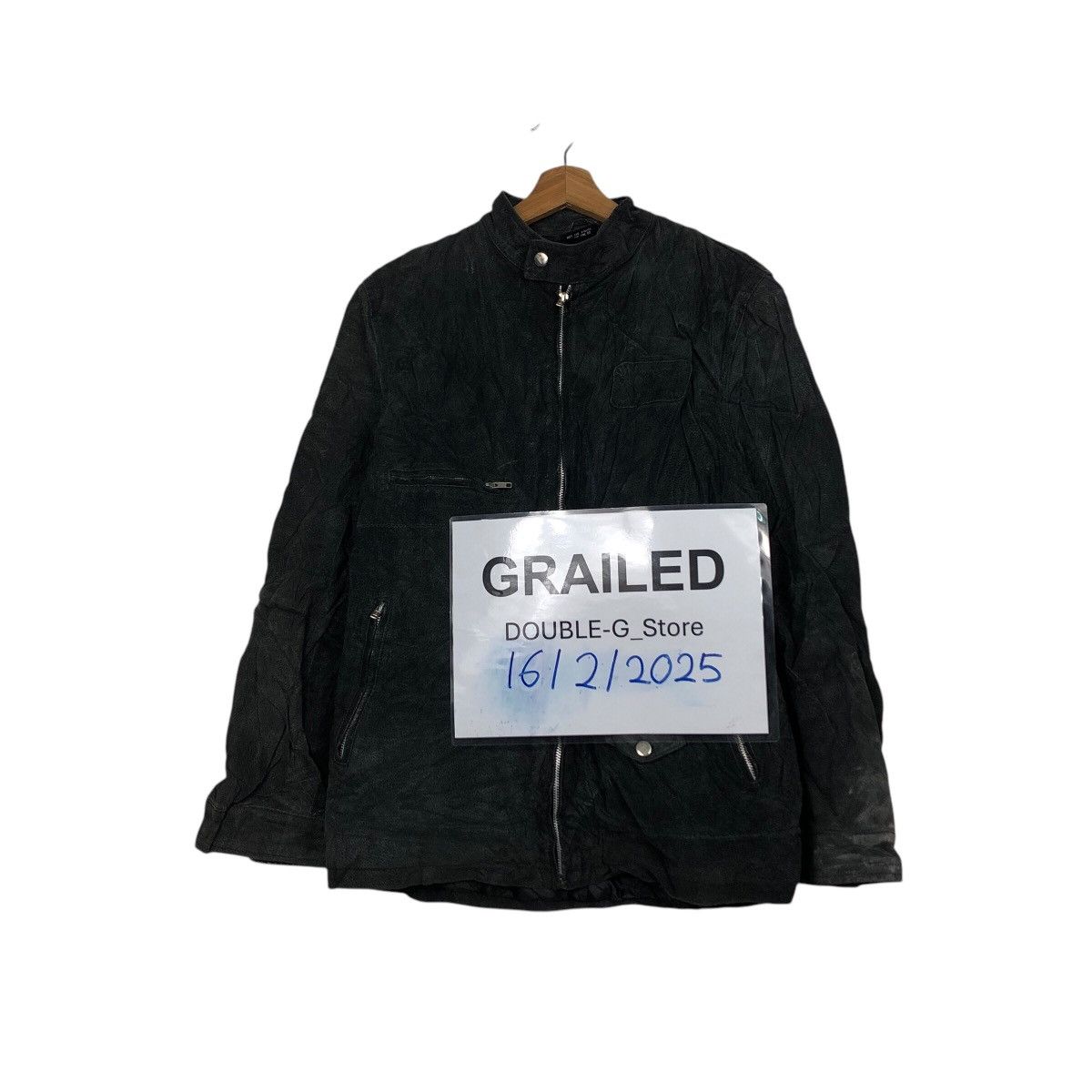 Japanese Brand 📌Vintage Biker Leather Jacket Zipper Unbranded Size US M / EU 48-50 / 2 - 1 Thumbnail