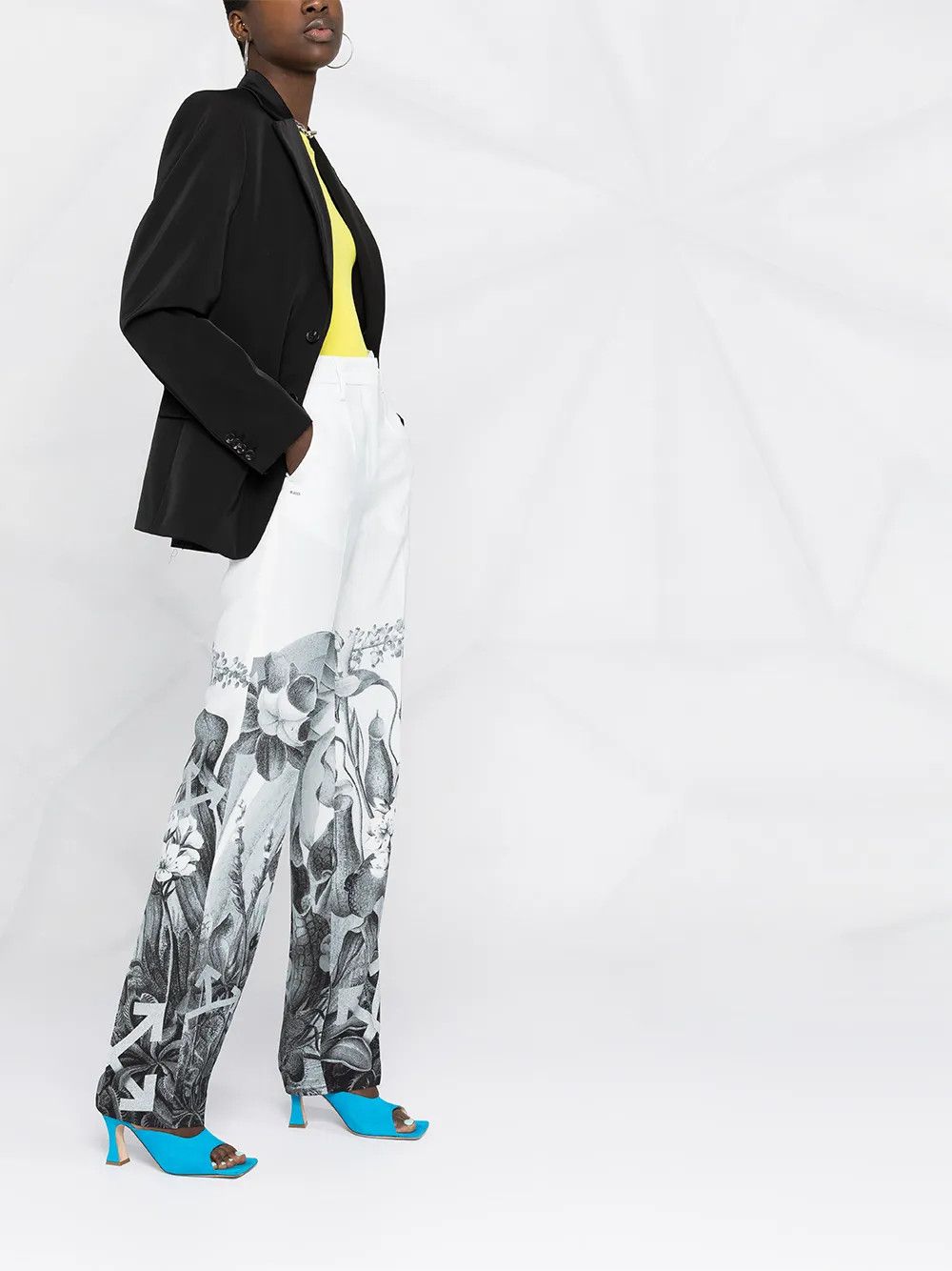 Off-White o1y1225 Casual Pant in Off-White/Black Size 32" / US 10 / IT 46 - 4 Thumbnail