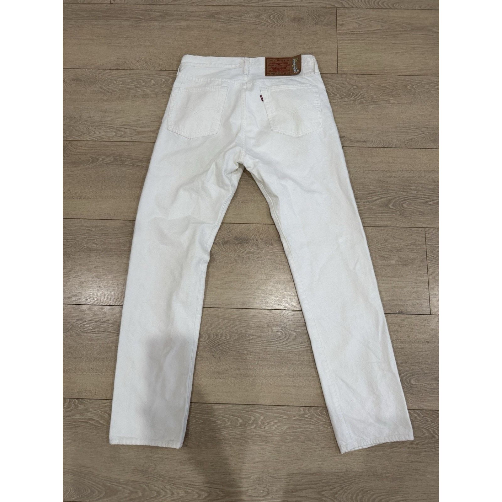 DENIM TEARS Denim Tears x Levi's 501 Button Fly Big E Jeans White Size US 33 - 1 Thumbnail