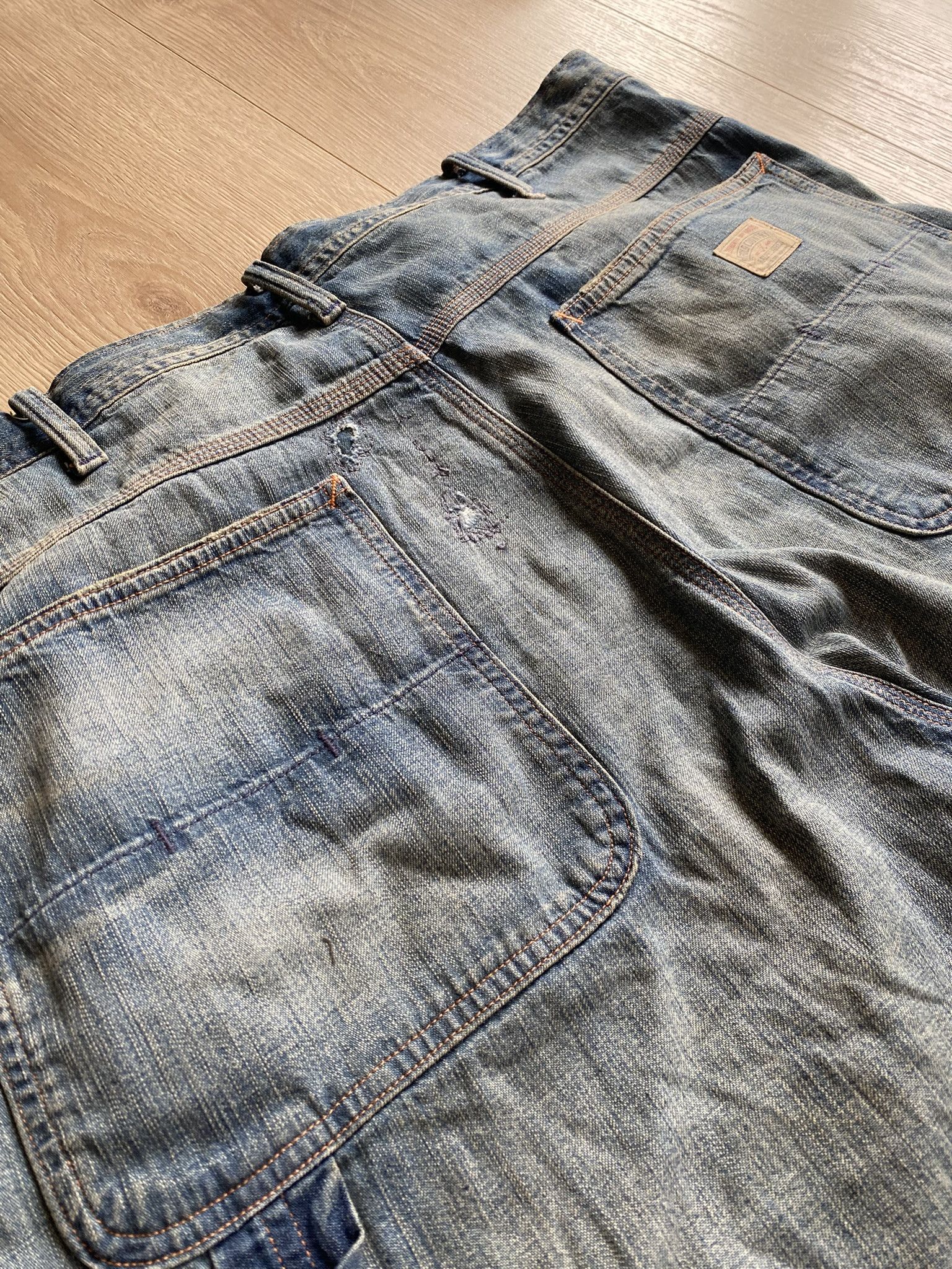 RRL Ralph Lauren Polo Ralph Lauren Relaxed Fit Distressed Carpenter Jean Size US 38 / EU 54 - 17 Thumbnail
