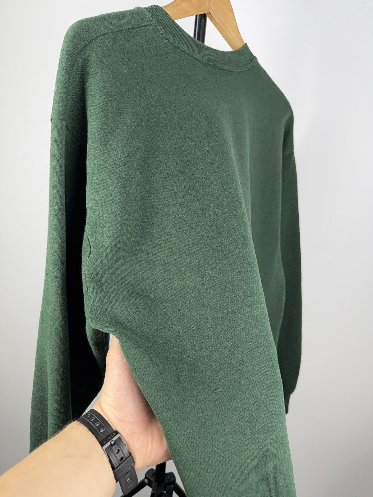 Jerzees × Vintage Vintage Jerzees USA Green Blank Sweatshirt Crewneck L Size US L / EU 52-54 / 3 - 6 Thumbnail