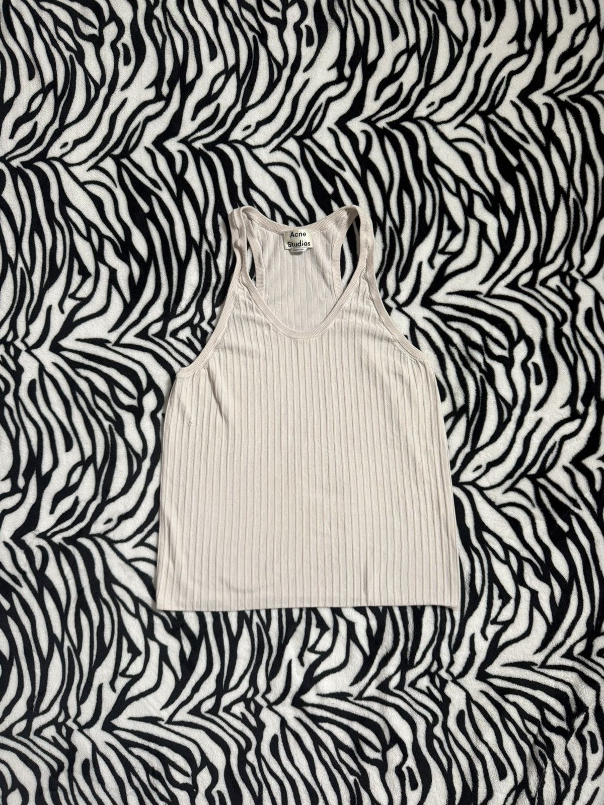 Acne Studios Acne Studios ISO Rib Tank Top Size S Creamy Size S / US 4 / IT 40 - 1 Thumbnail
