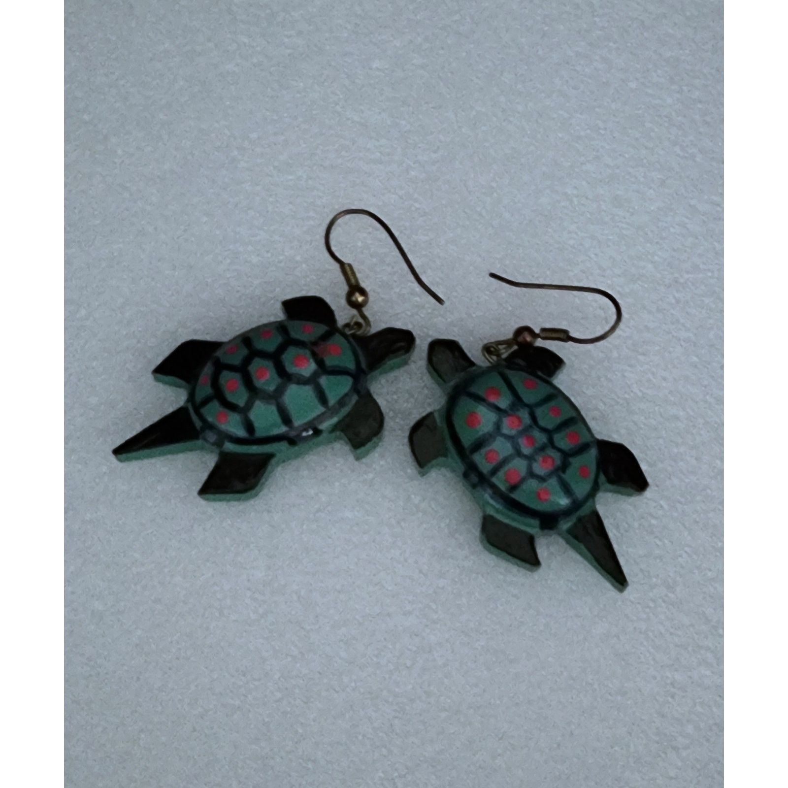 Unknown London Vintage wooden sea turtle earrings Size ONE SIZE - 5 Thumbnail