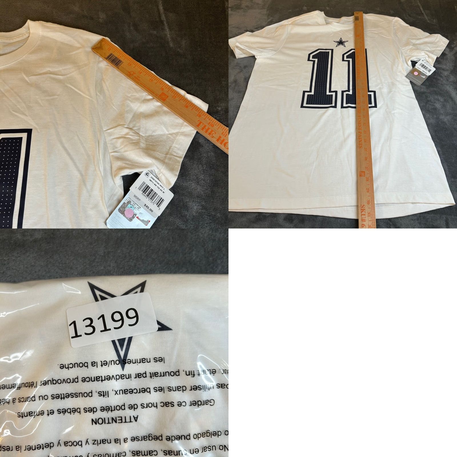 Nike Nike Dallas Cowboys NFL Parsons #11 T-Shirt White Mens Large NWT Size US L / EU 52-54 / 3 - 8 Thumbnail