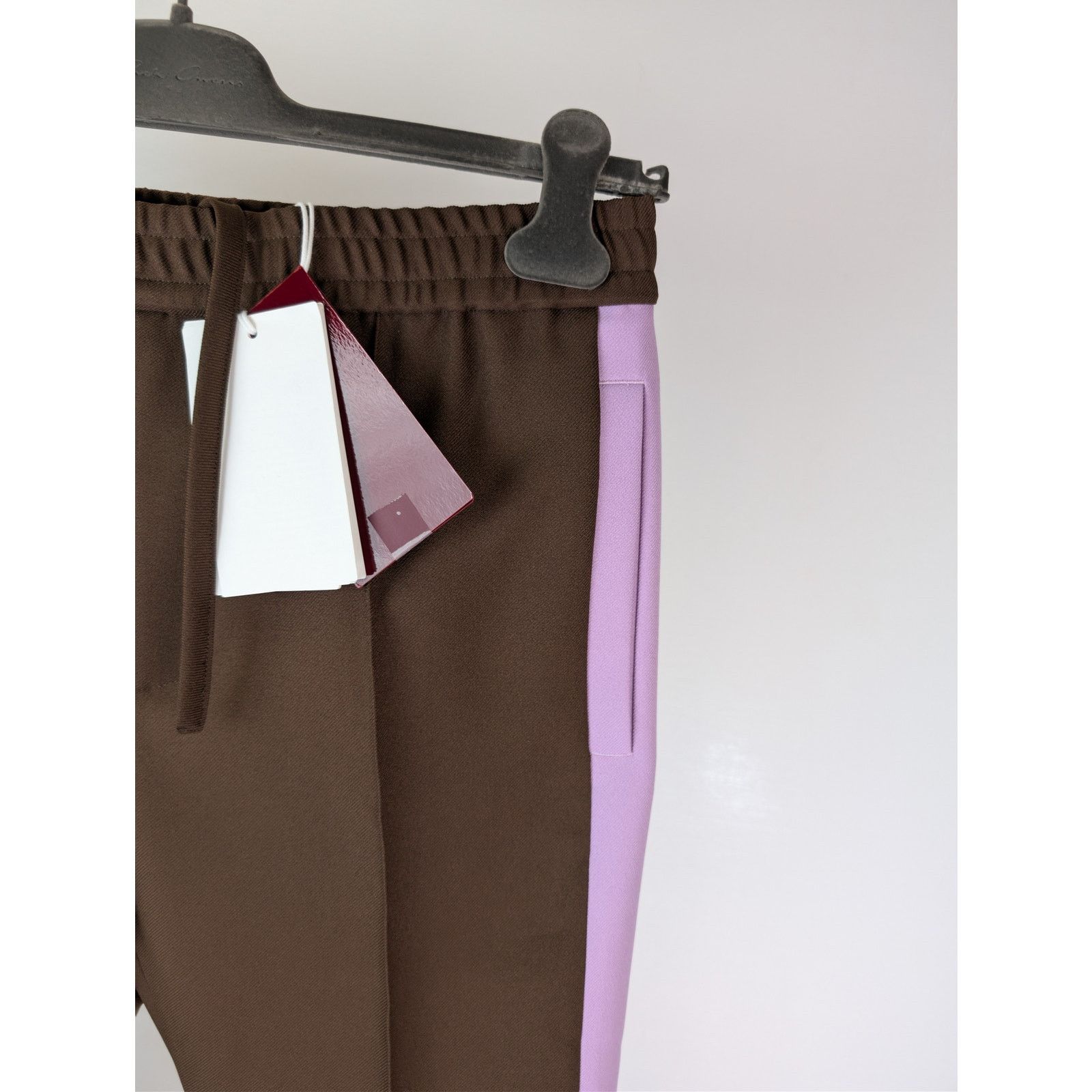 Gucci o1rshd1 Drawstring Fluid Drill Pants in Vanessa Brown / Mix Size US 32 / EU 48 - 5 Thumbnail