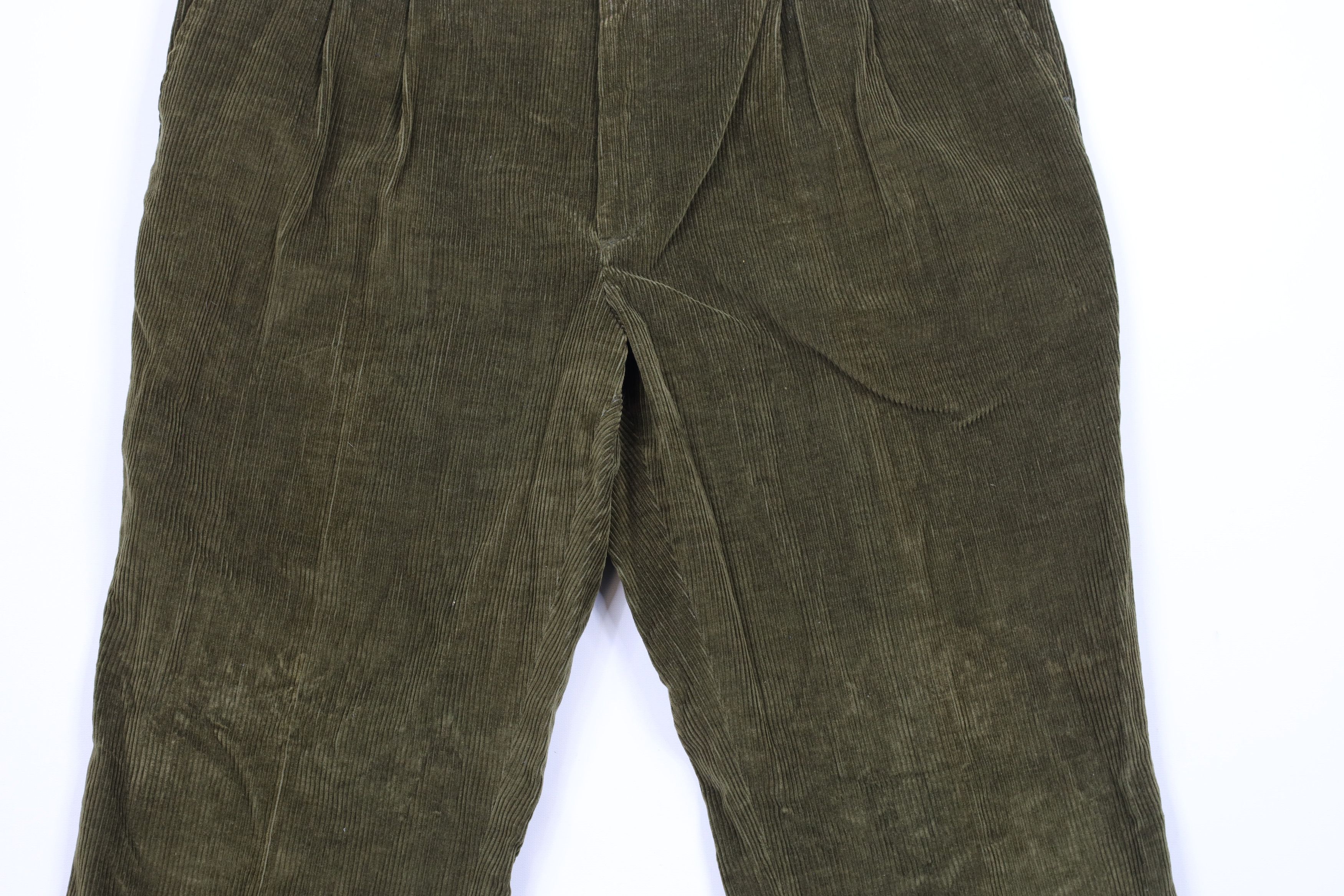 Vintage Vintage 70s Streetwear Wide Leg Corduroy Pants USA Green Size US 38 / EU 54 - 3 Thumbnail