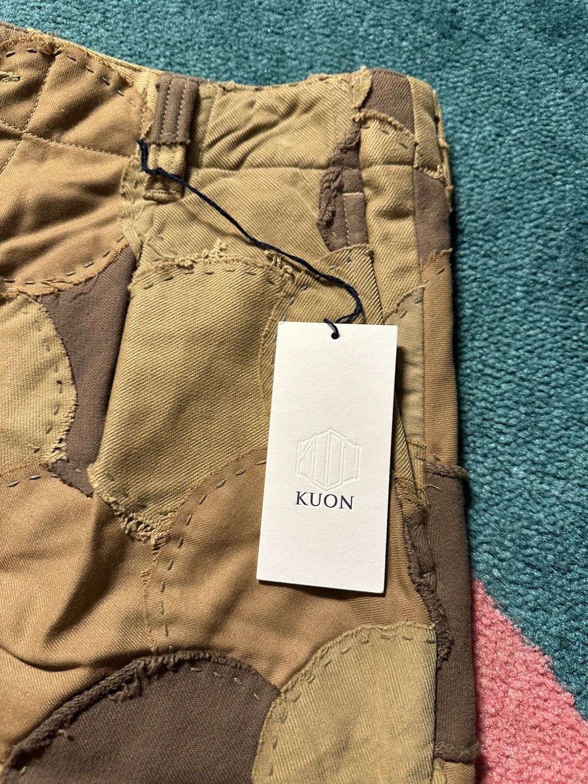 KUON Kuon Sashiko Patchwork 3/4 Trousers Size US 32 / EU 48 - 4 Thumbnail