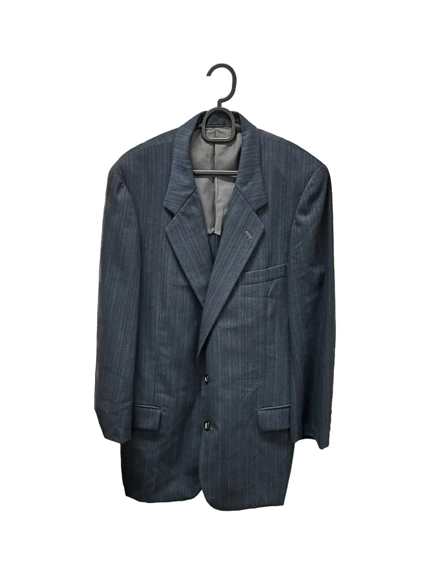Saint Laurent Paris Saint Laurent Stripes Wool Jacket Size US L / EU 52-54 / 3 - 4 Thumbnail