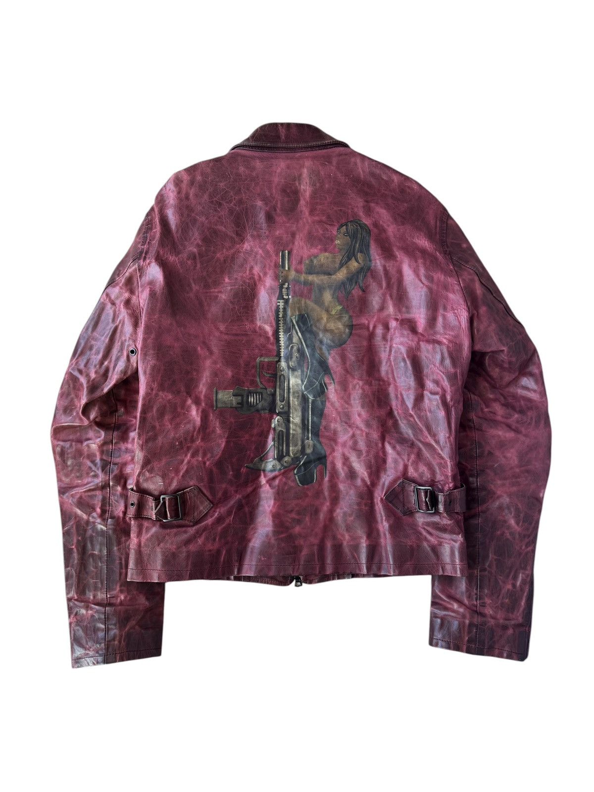 AW2009 Yohji Yamamoto Y’s Pin Up Girl Red Leather Jacket