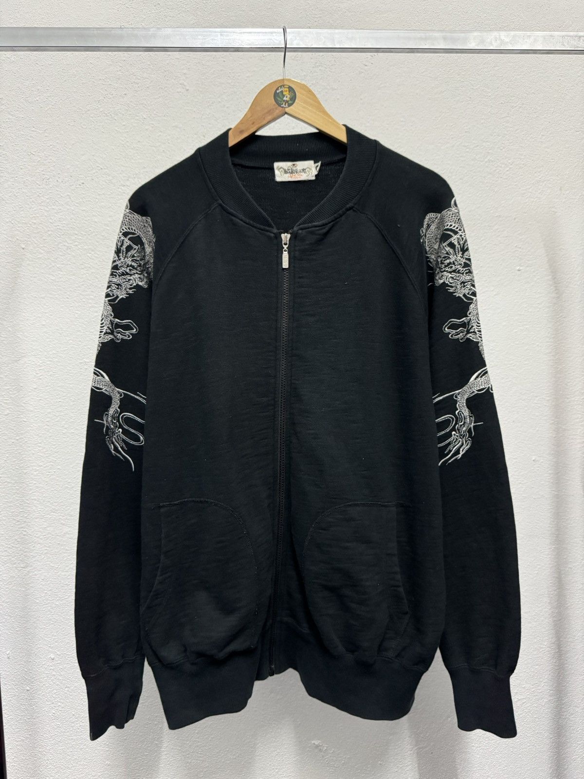 Japanese Brand Karakuri Embroidery Motif Dragon zip up Sweater Size US XL / EU 56 / 4 - 1 Thumbnail