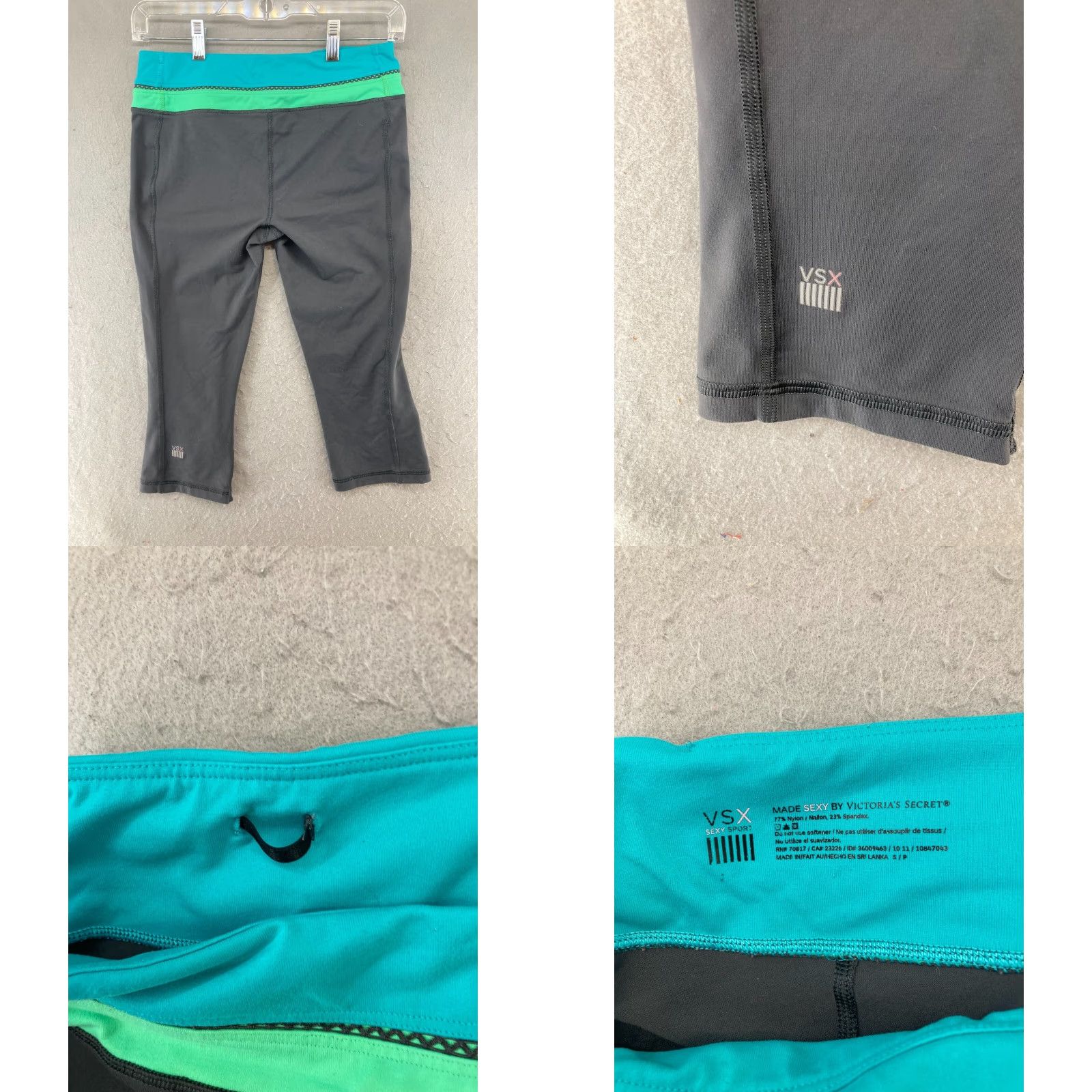 Victoria's Secret VSX Yoga Pants Womens Small Crop Black Nike? Size 28" / US 6 / IT 42 - 8 Thumbnail