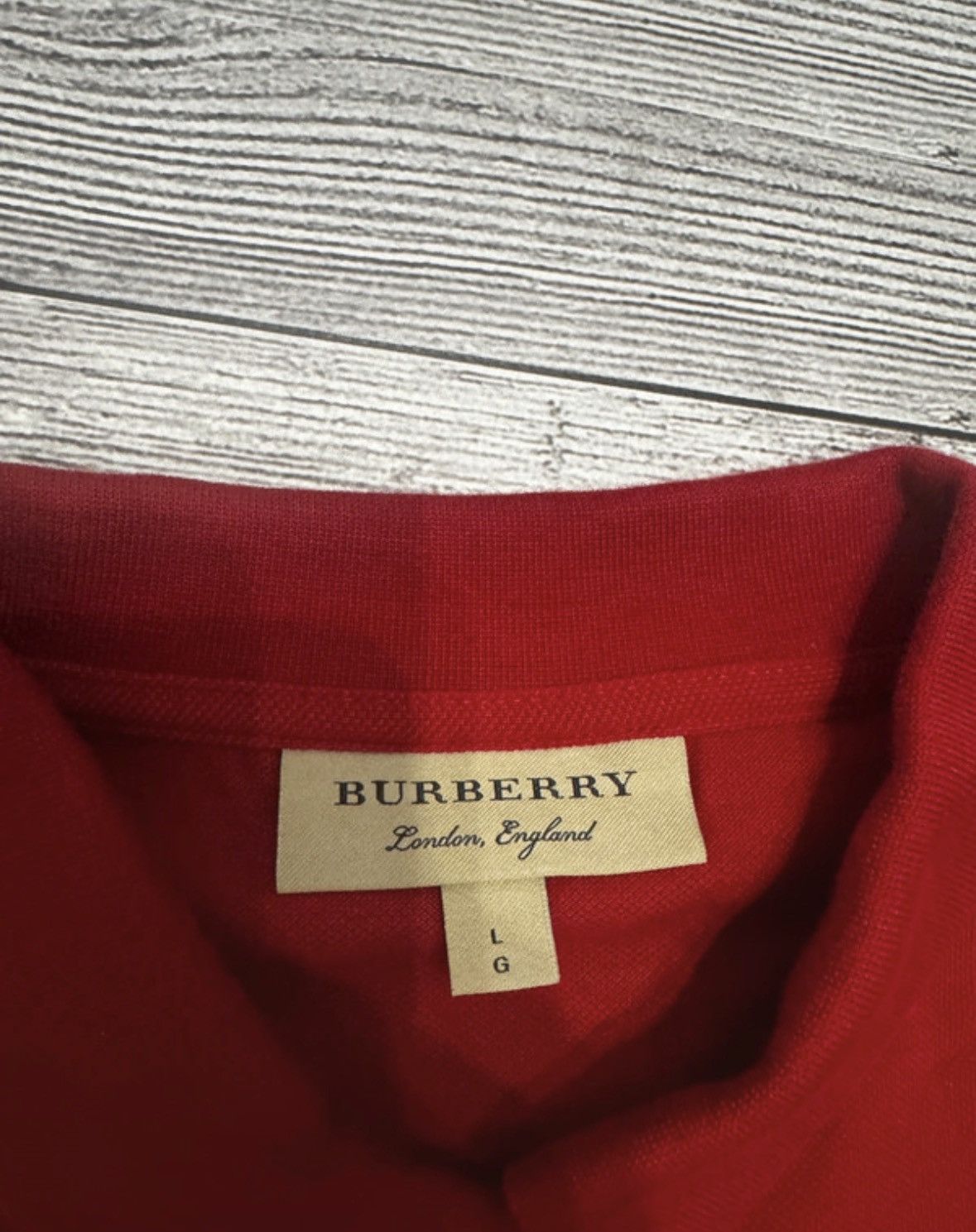 Burberry Burberry red polo shirt classic size L Size US L / EU 52-54 / 3 - 4 Thumbnail
