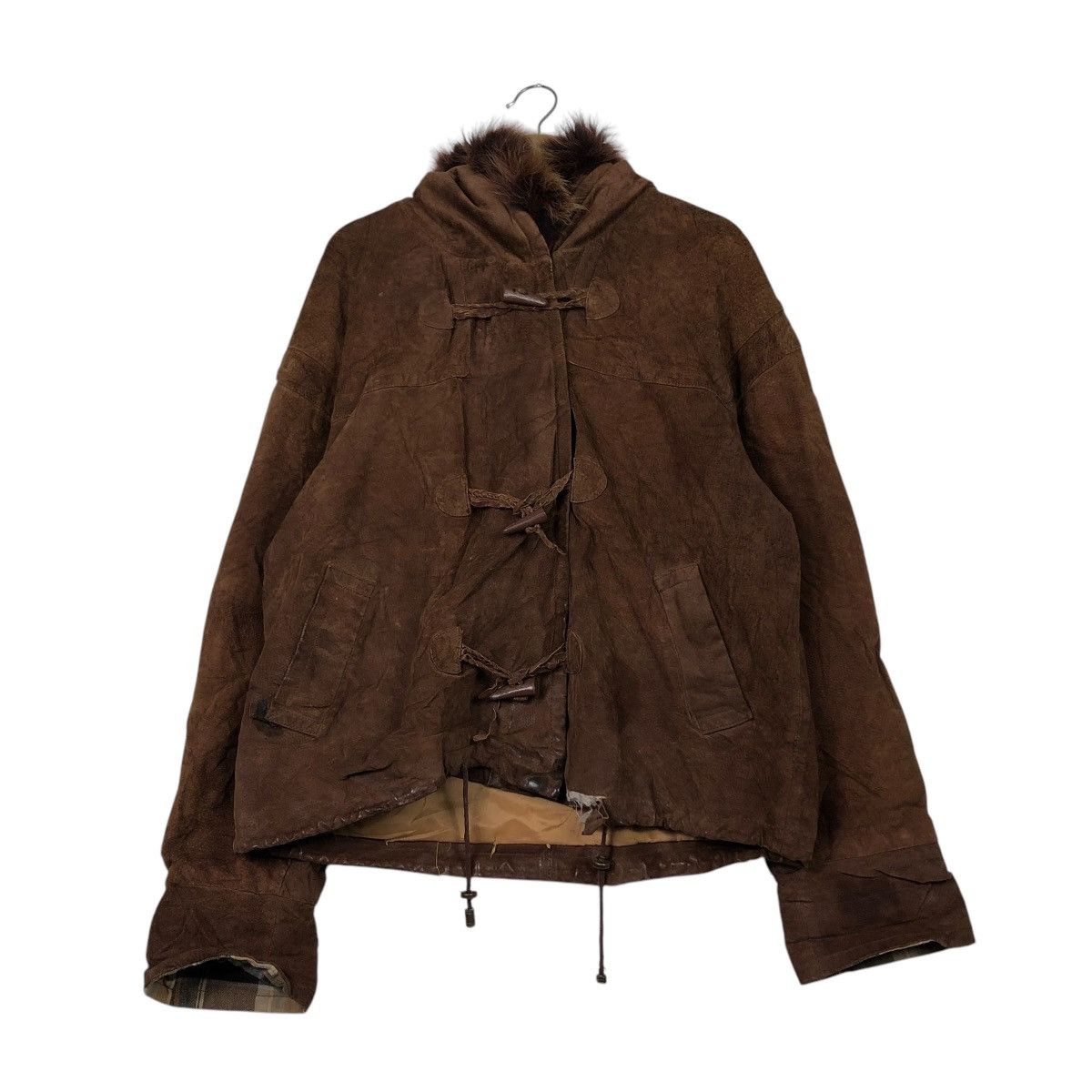 Vintage 🔥VINTAGE LEATHER JACKET HUNTING G-III MINK FUR HOODIE Size US M / EU 48-50 / 2 - 13 Thumbnail