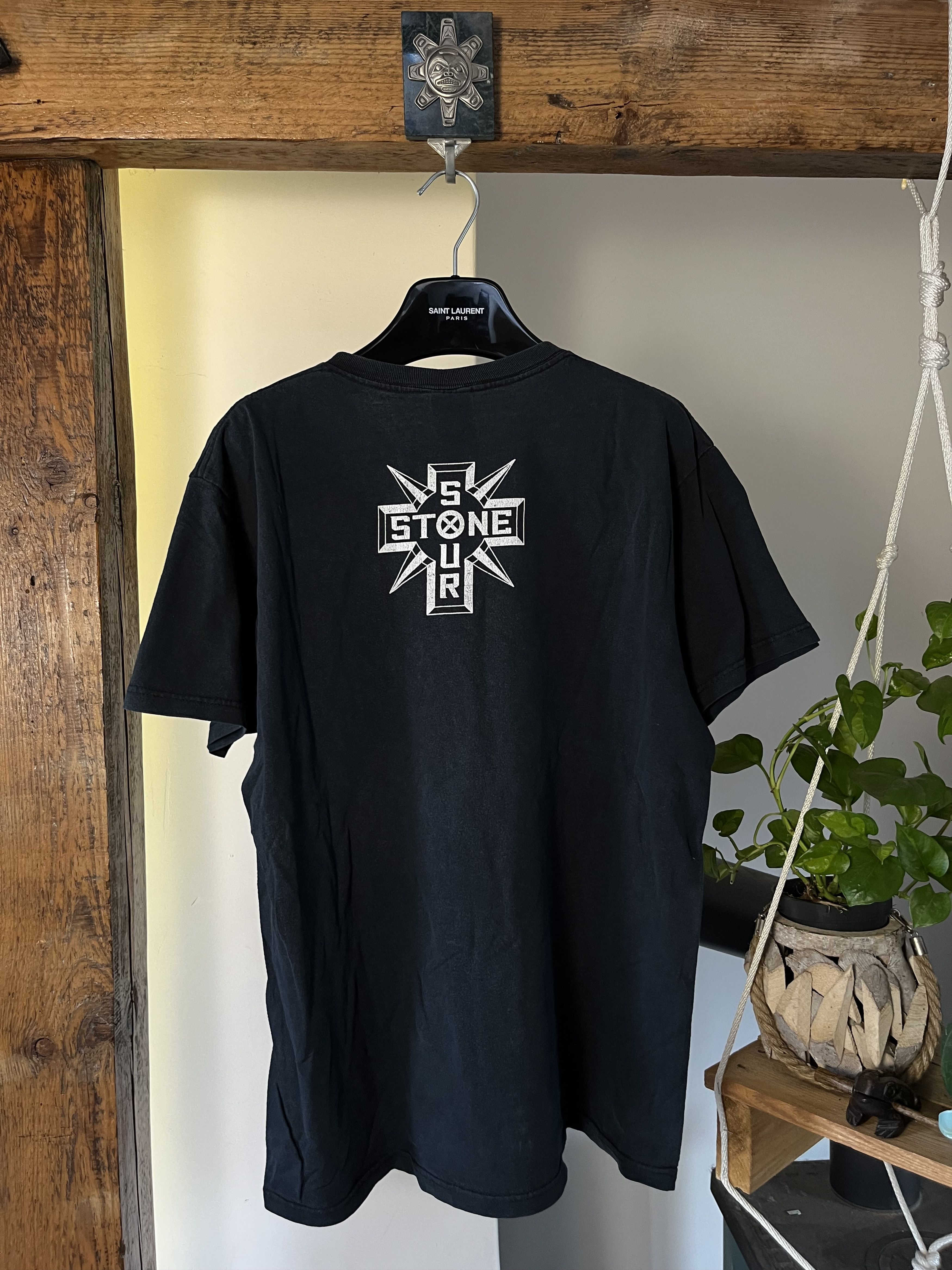 Band Tees × Vintage Stone Sour Sun Faded Washed T Shirt Size US L / EU 52-54 / 3 - 2 Thumbnail