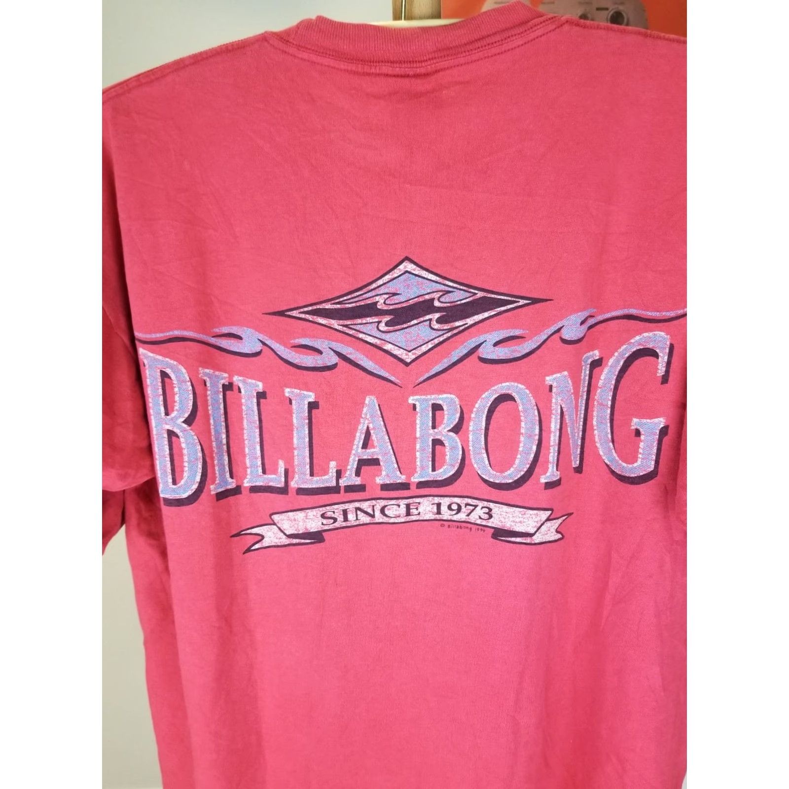 Billabong VINTAGE BILLABONG T-SHIRT SURFING RED SINGLE STITCH SZ LARGE SIZE L MEN Short Sleeve Round Neck 94' Size US L / EU 52-54 / 3 - 2 Thumbnail