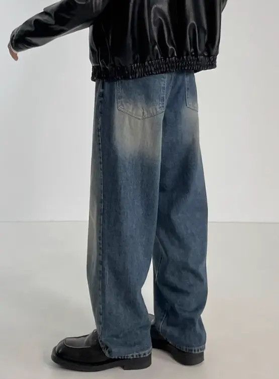 Japanese Brand Loose trendy straight-leg vintage washed distressed jeans Size US 32 / EU 48 - 6 Thumbnail