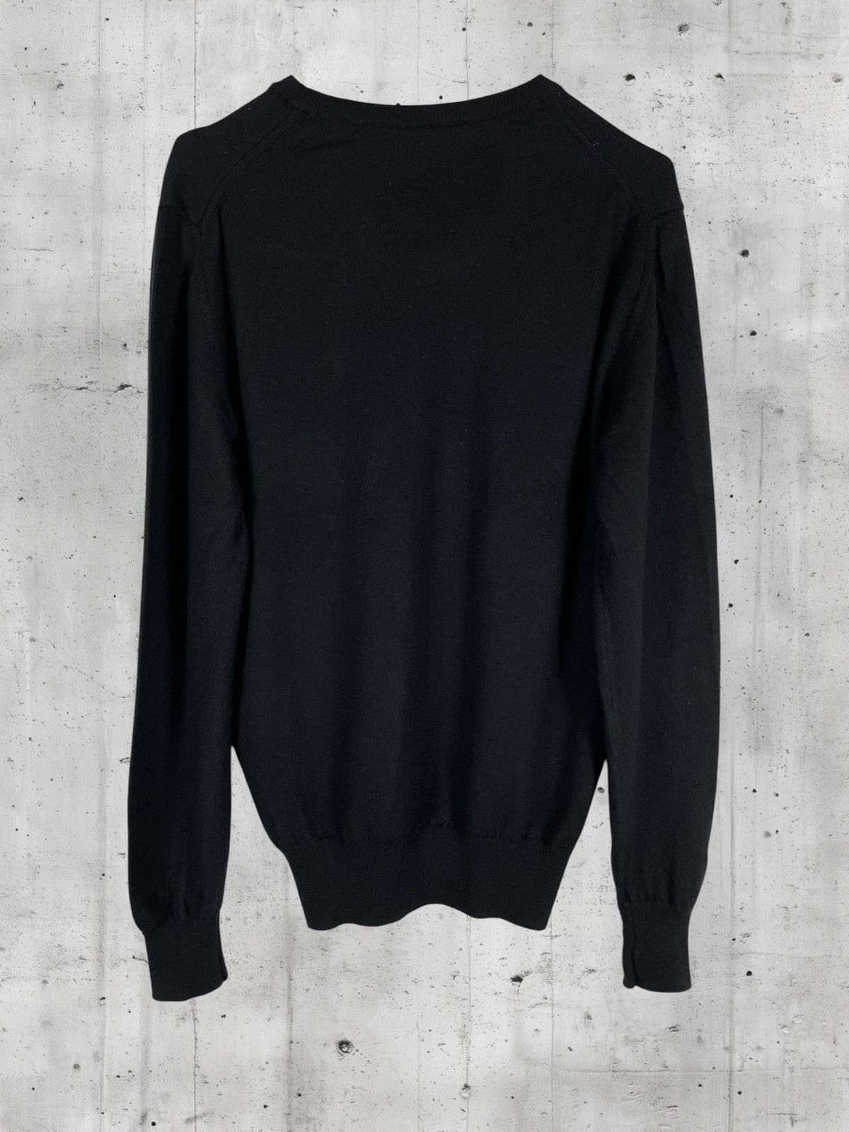Vintage RARE Gianni Versace Medusa Logo Black Knit Sweater Size US XL / EU 56 / 4 - 4 Thumbnail