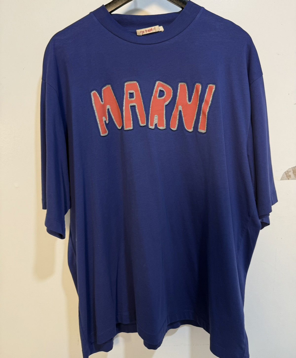Marni Marni Logo Cutout T-Shirt ocean blue Size US XXL / EU 58 / 5 - 1 Thumbnail