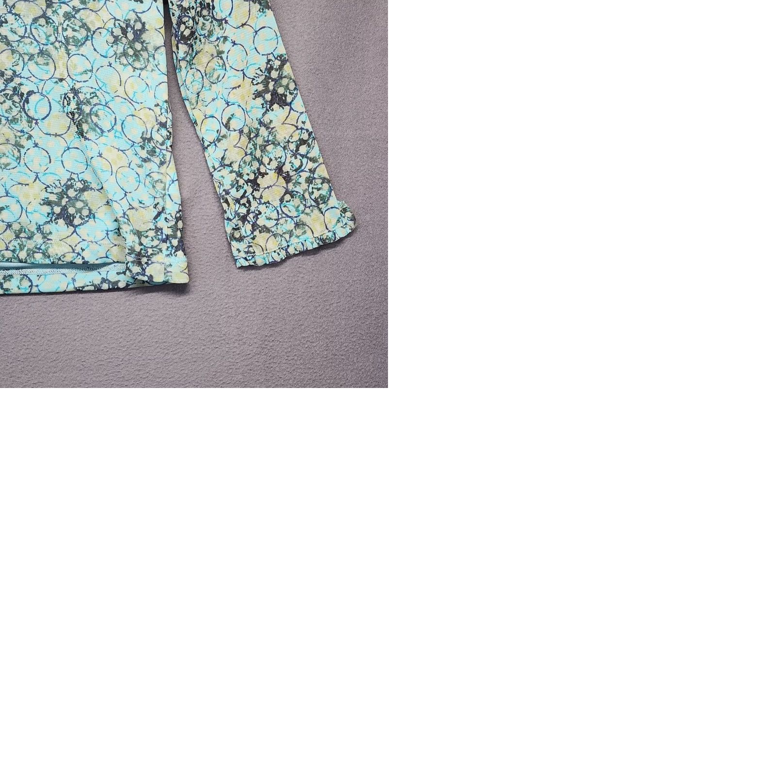 Vintage Sigrid Olsen Top Womens Large Blue Geometric Print Stretch Blouse L Womens Blu e Green Geometric Print Stretch Ş Size L / US 10 / IT 46 - 9 Thumbnail