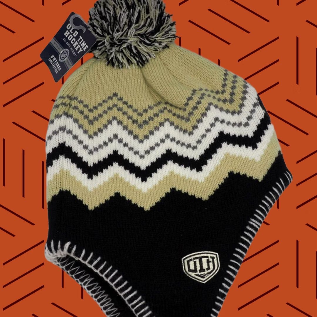 Vintage Old Time Hockey Pittsburgh Penguins NHL Hockey Hat Beanie Unisex Adults XS XS? Size ONE SIZE - 1 Thumbnail