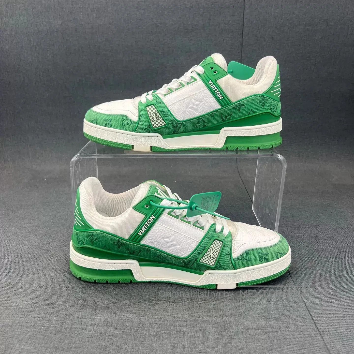 Louis Vuitton Green Low Top Sneakers Size 8.5. Size US 8.5 / EU 41-42 - 3 Thumbnail