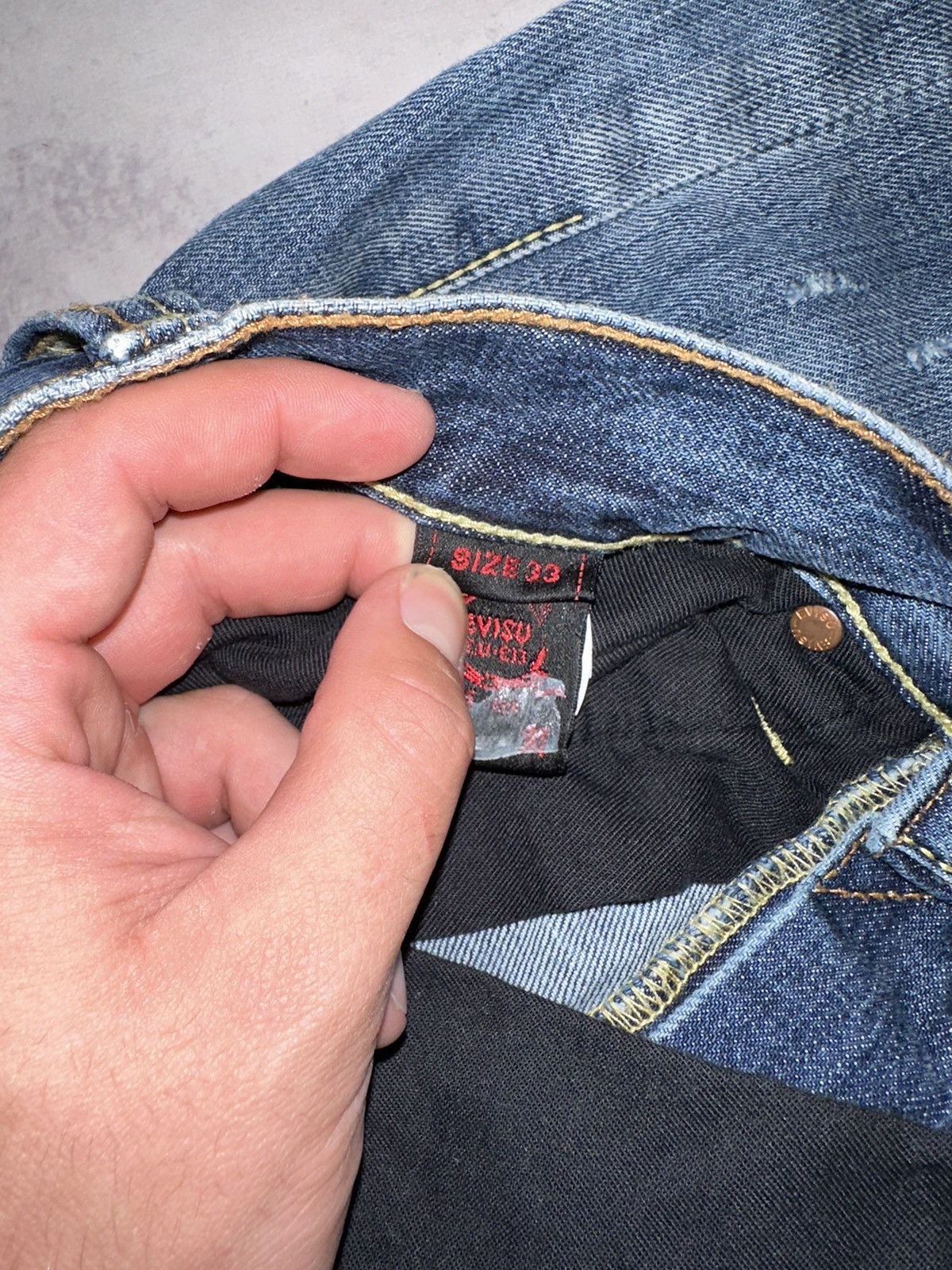 Evisu Vintage Evisu Ramen Baggy Denim Jeans Y2K 33 Size US 33 - 5 Thumbnail