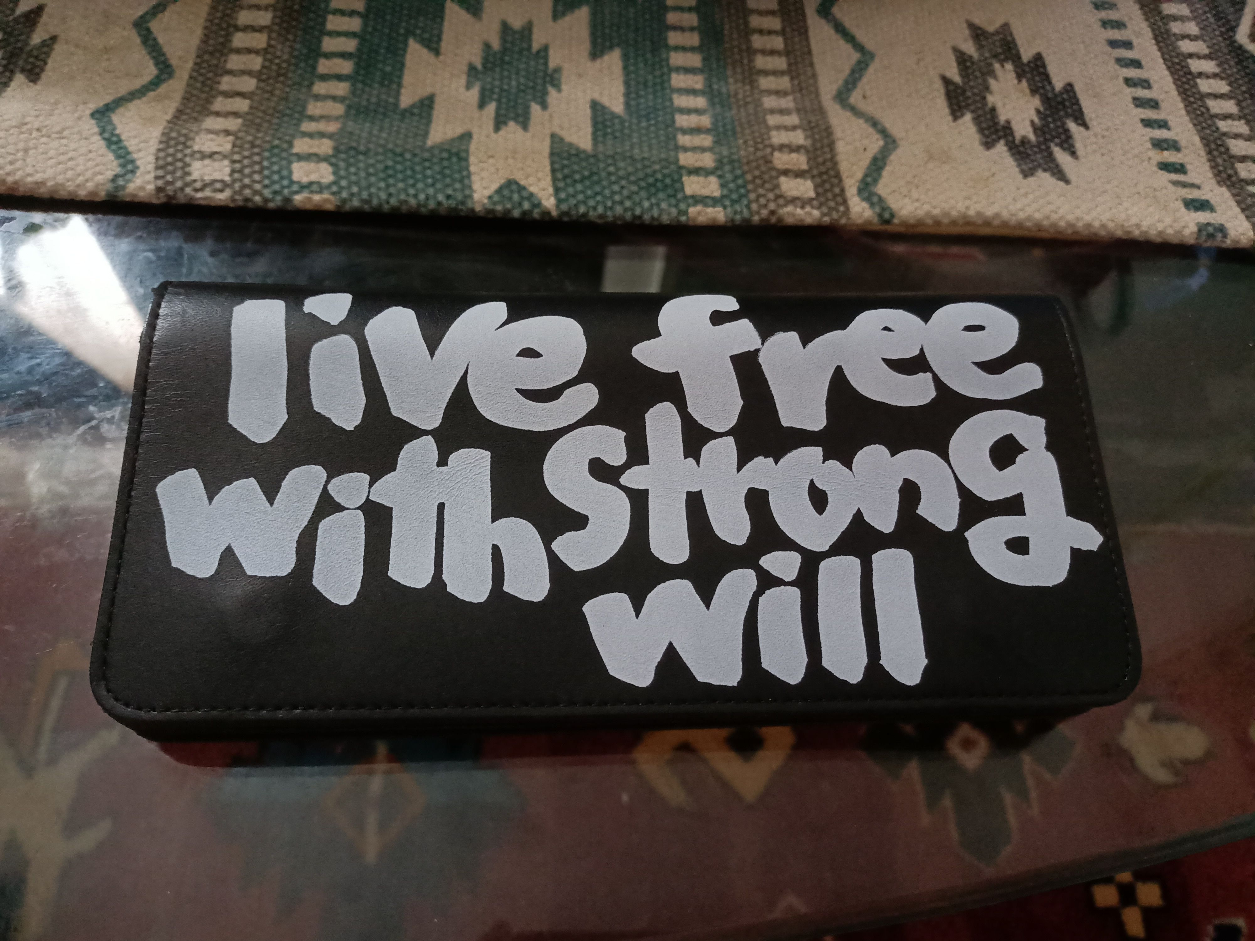 Comme des Garcons × Japanese Brand Comme Des garcons live free with strong will long wallet Size ONE SIZE - 1 Thumbnail